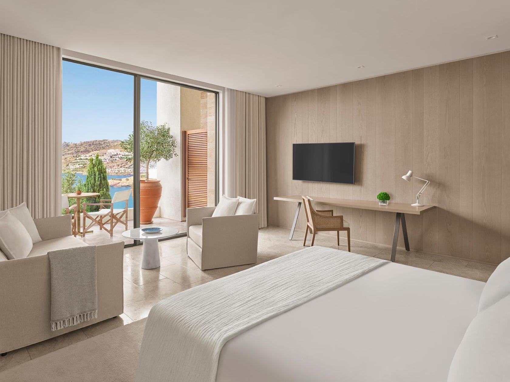 Chambre Lit King-Size Premier avec Balcon - Vue sur Mer