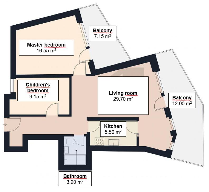 Two-Bedroom Apartment photo 2