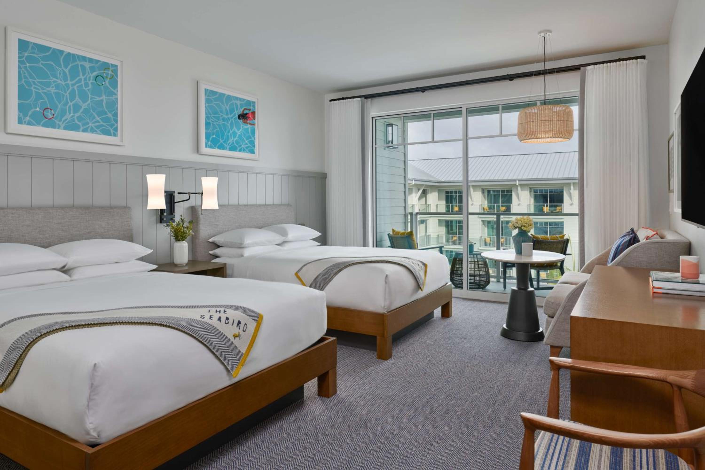 Two Queen Beds with Partial Ocean View