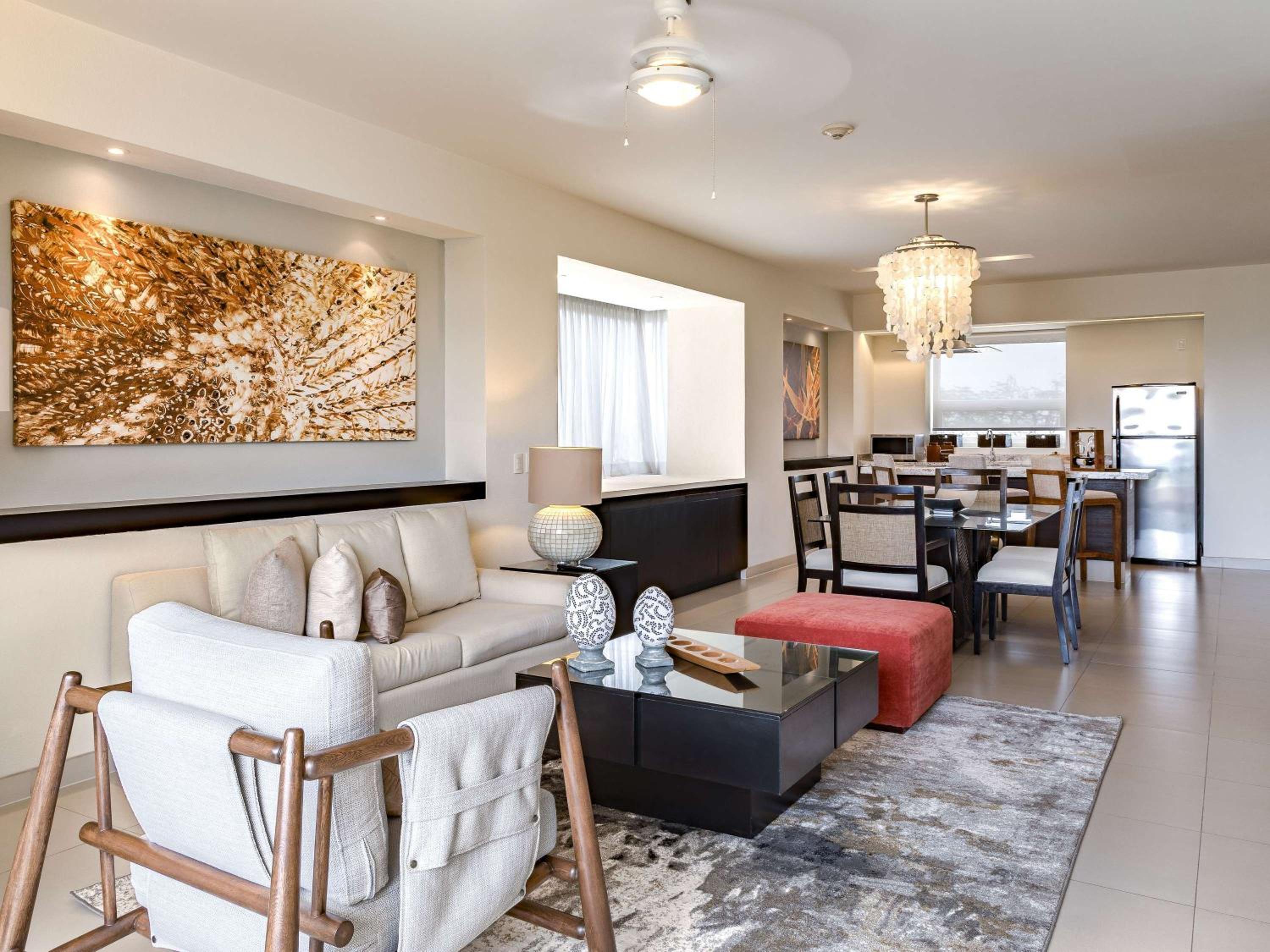 One-Bedroom King Room with Balcony or Terrace and Kitchen