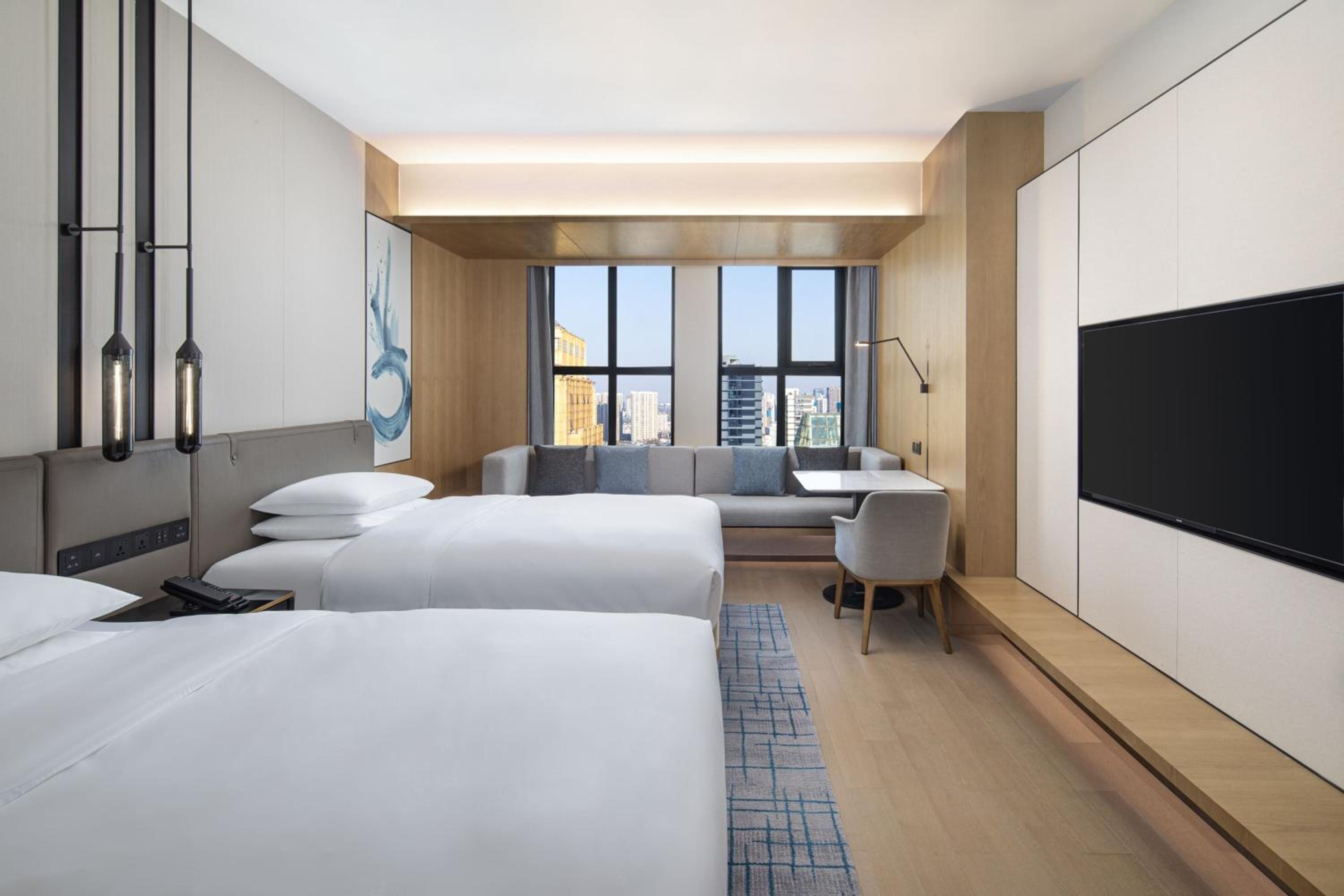 Standard Double Room with Two Double Beds and City View