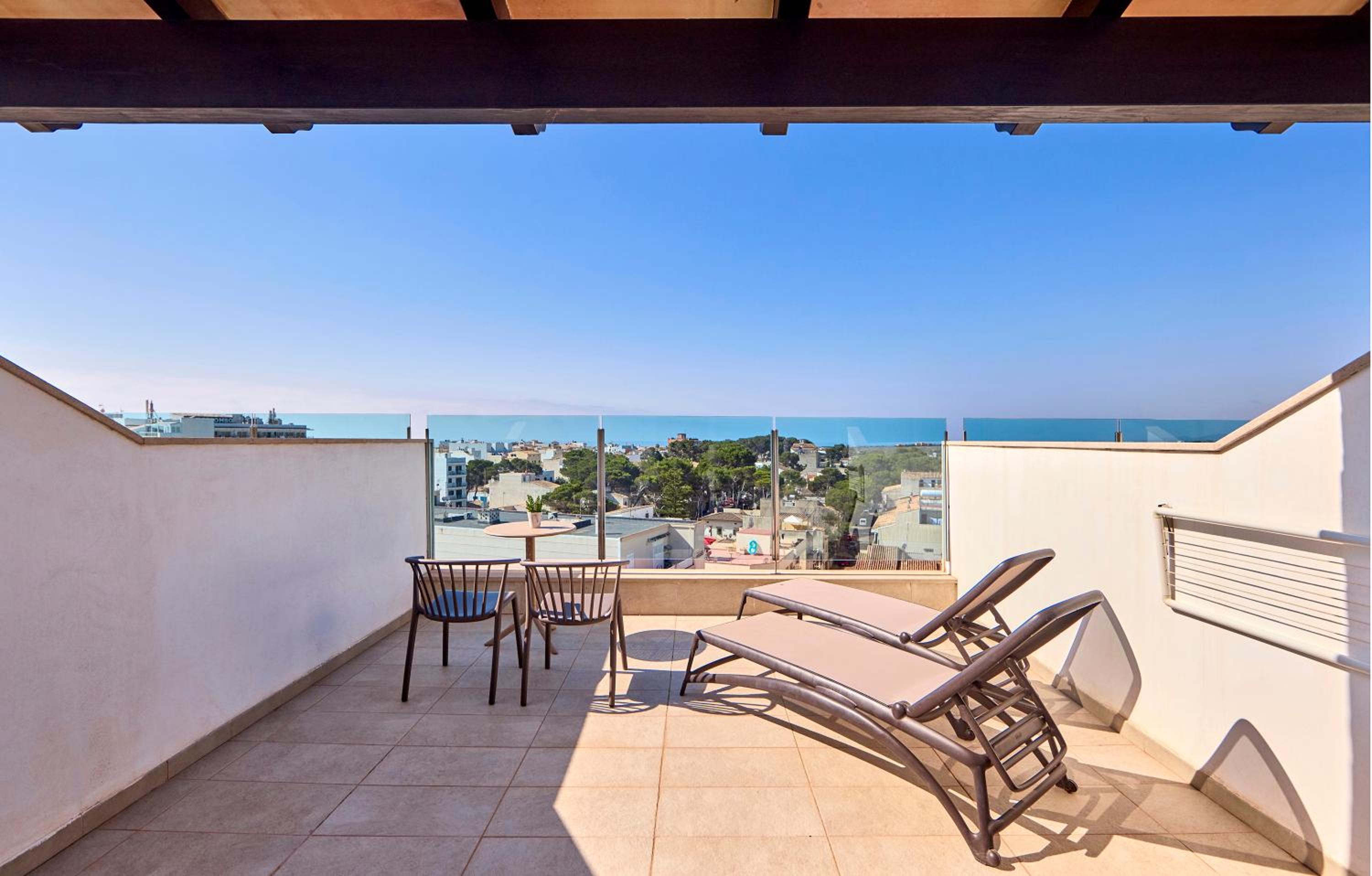 Superior Room with Terrace and Side Sea Views.