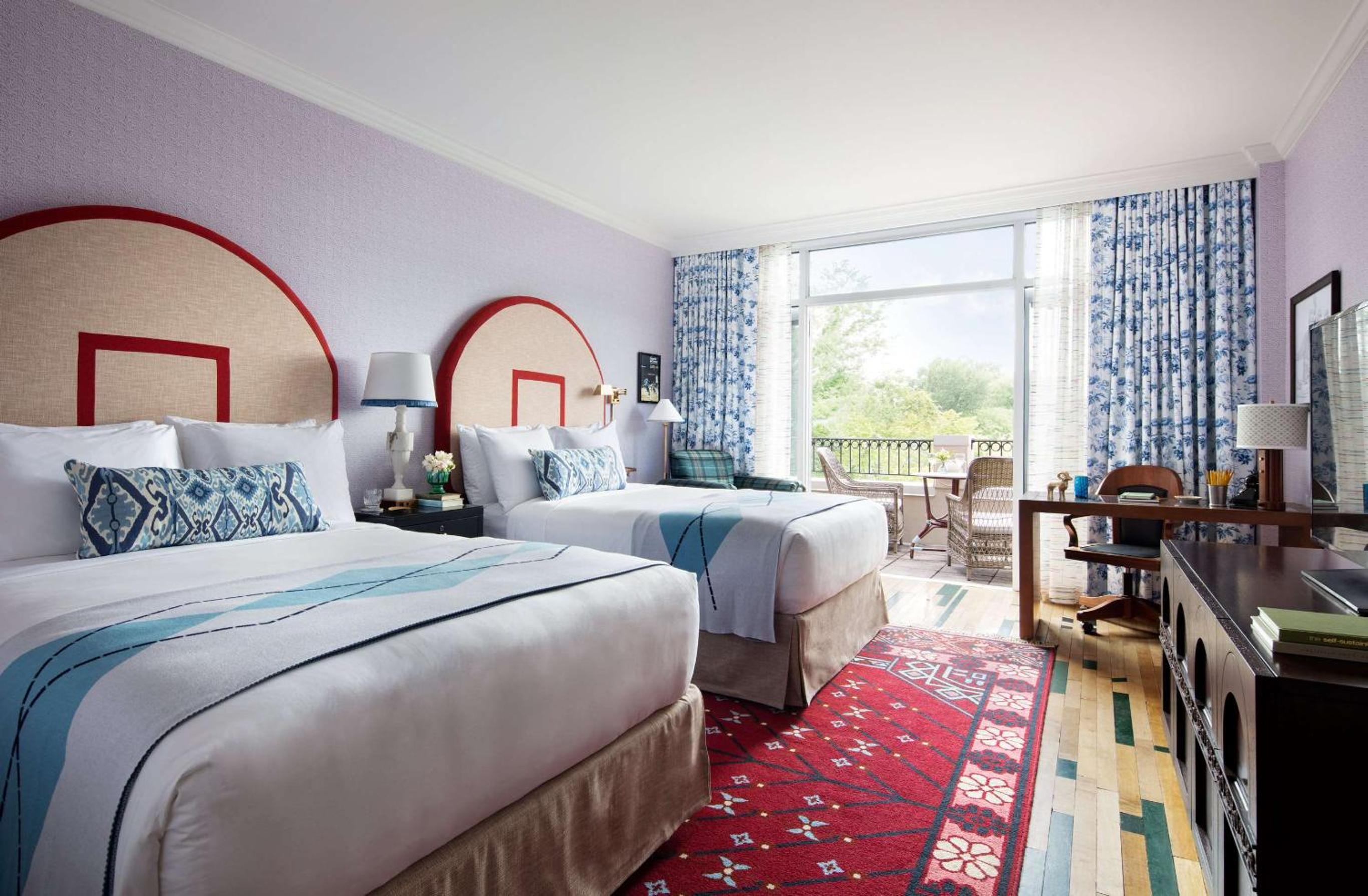 Graduate Queen Room with Two Queen Beds and Balcony at Graduate by Hilton Chapel Hill in Chapel Hill
