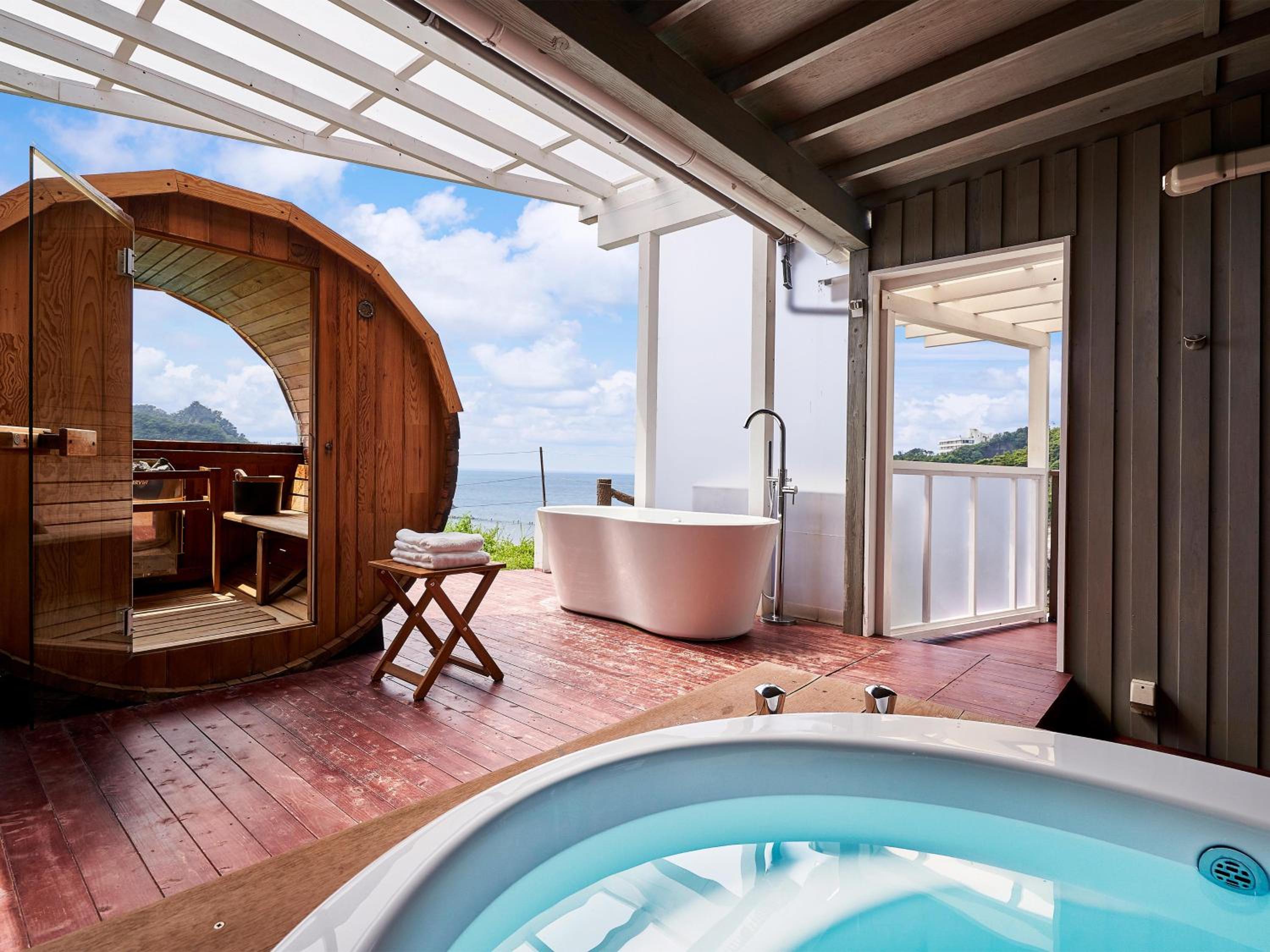 Luxury Quadruple Room with Ocean view and Open Air-bath and Sauna