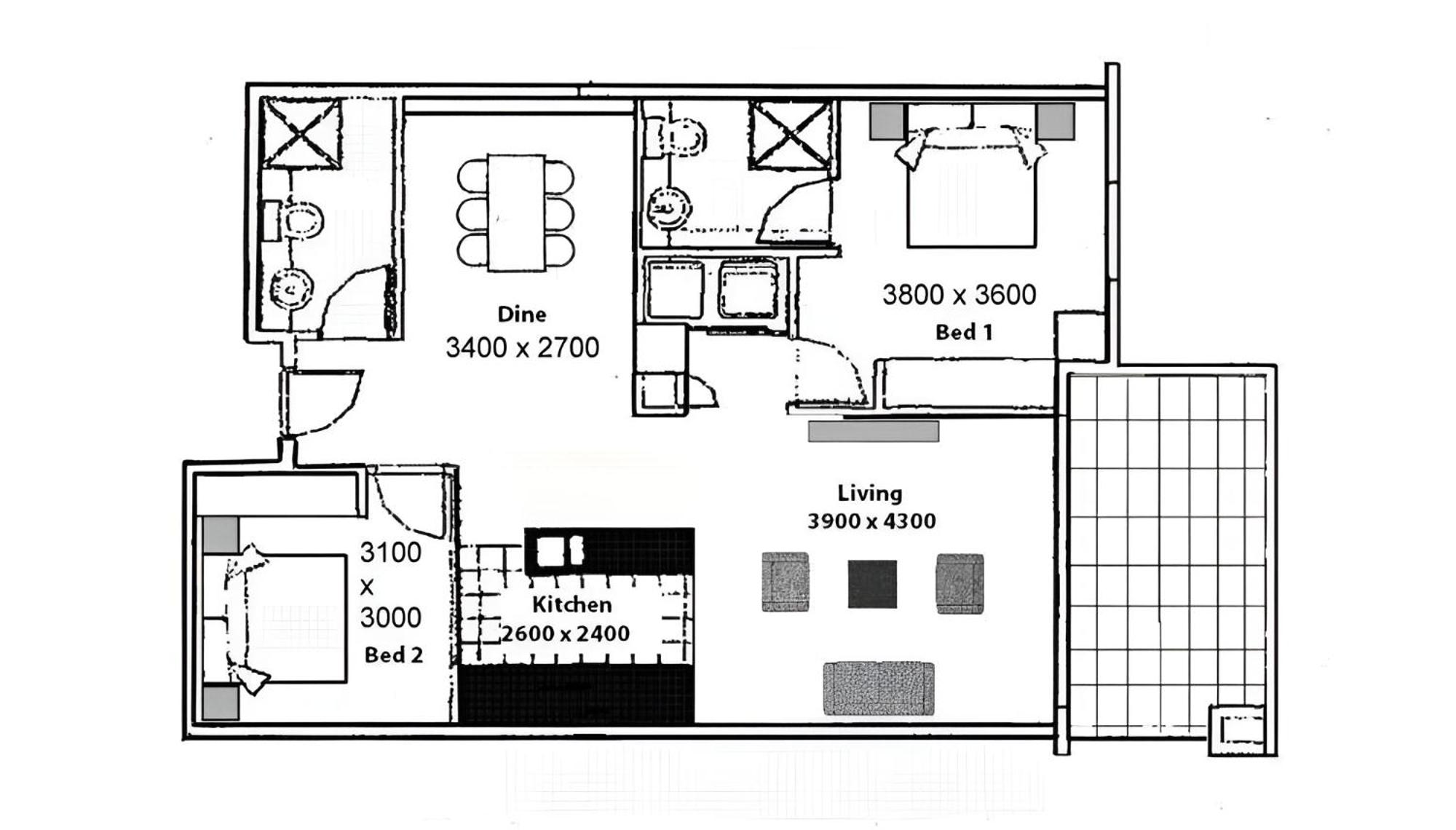 Two-Bedroom Apartment photo 2