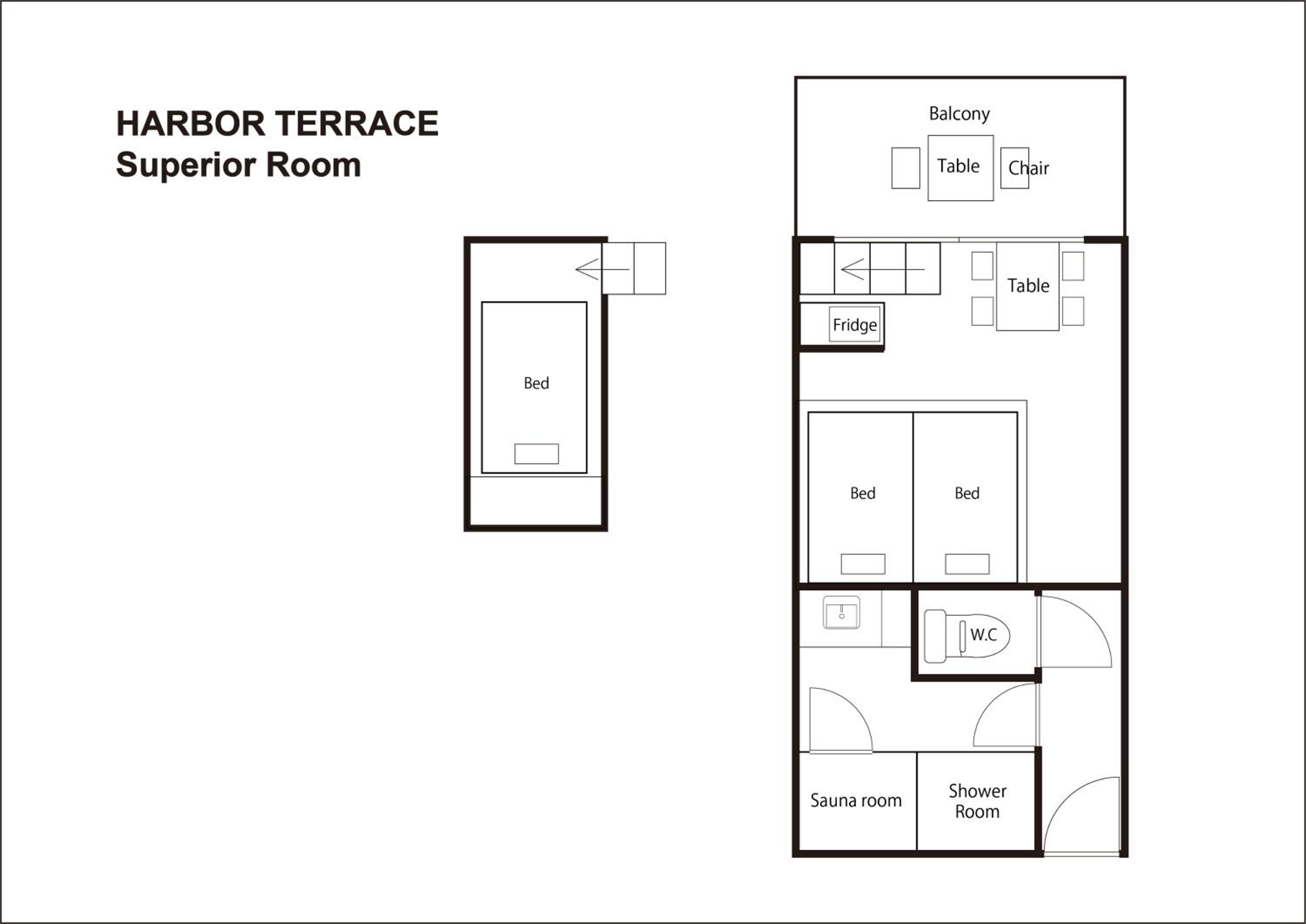 Superior Twin Room with Sauna