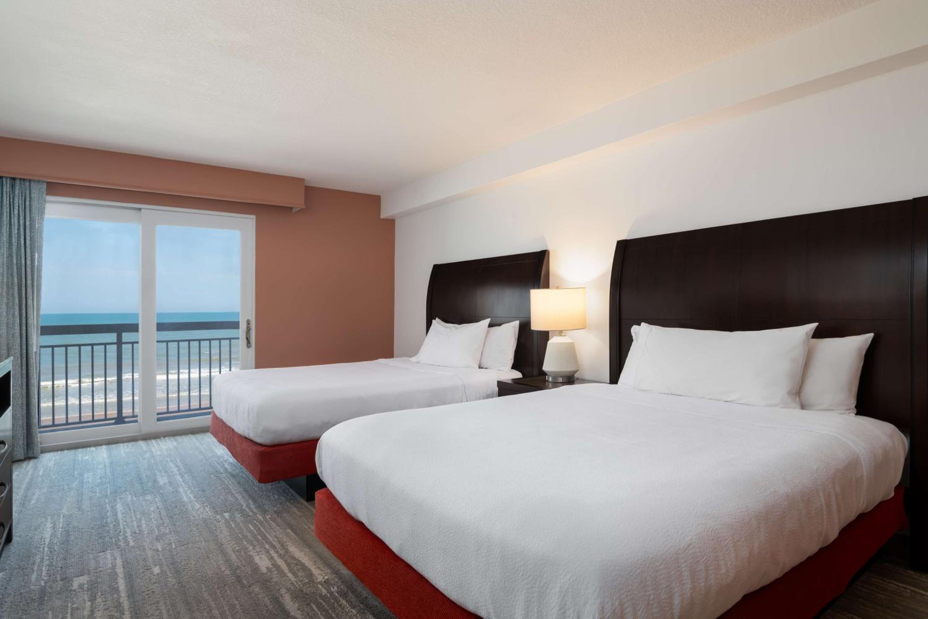 Queen Room with Two Queen Beds and Balcony with Ocean Front View