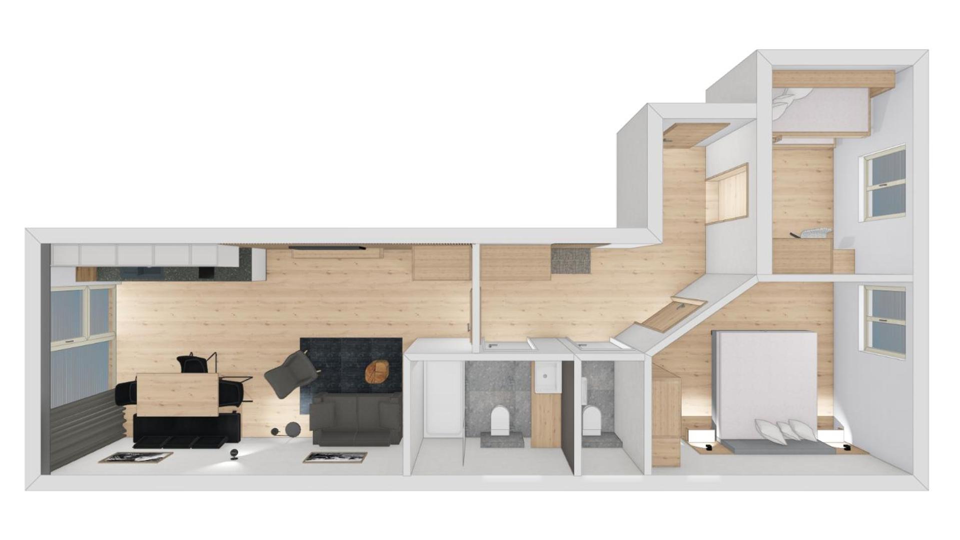 Two-Bedroom Apartment with Balcony photo 2