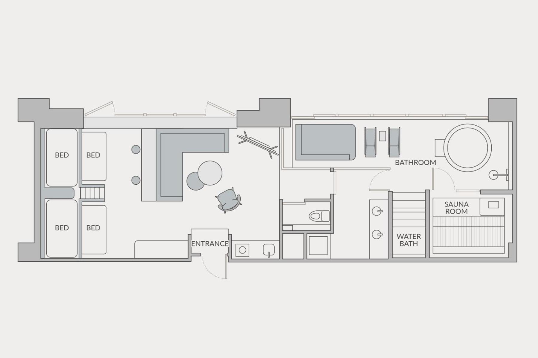 Premium Suite with Bunk Beds with Sauna photo 2
