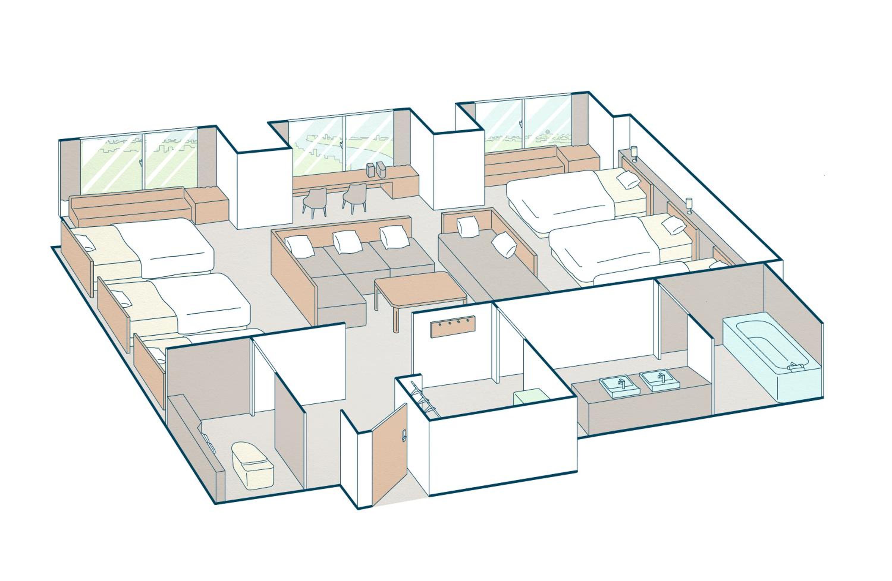 Executive Room in 6-Bed with Bay View photo 3