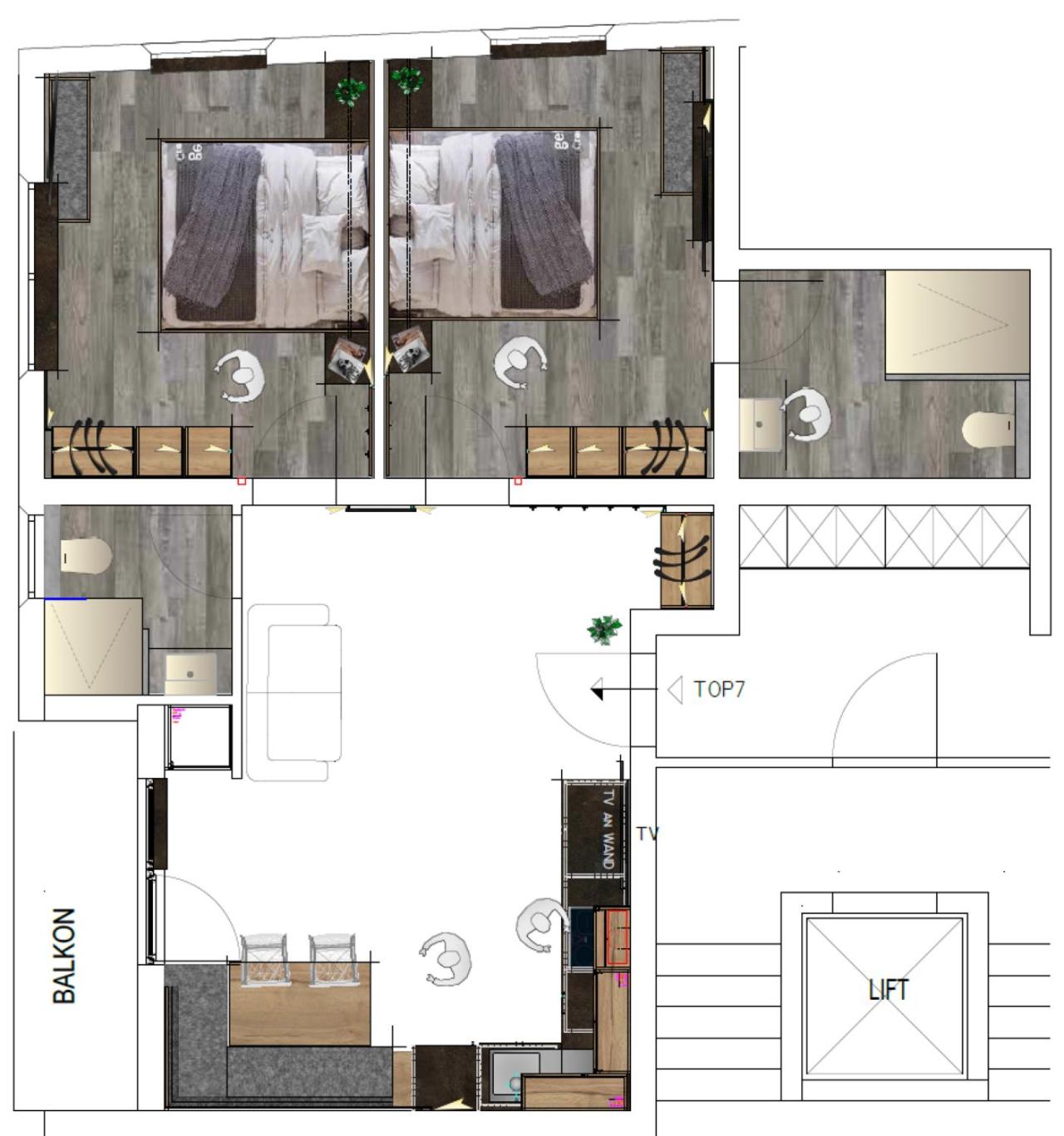Apartment with Balcony photo 3