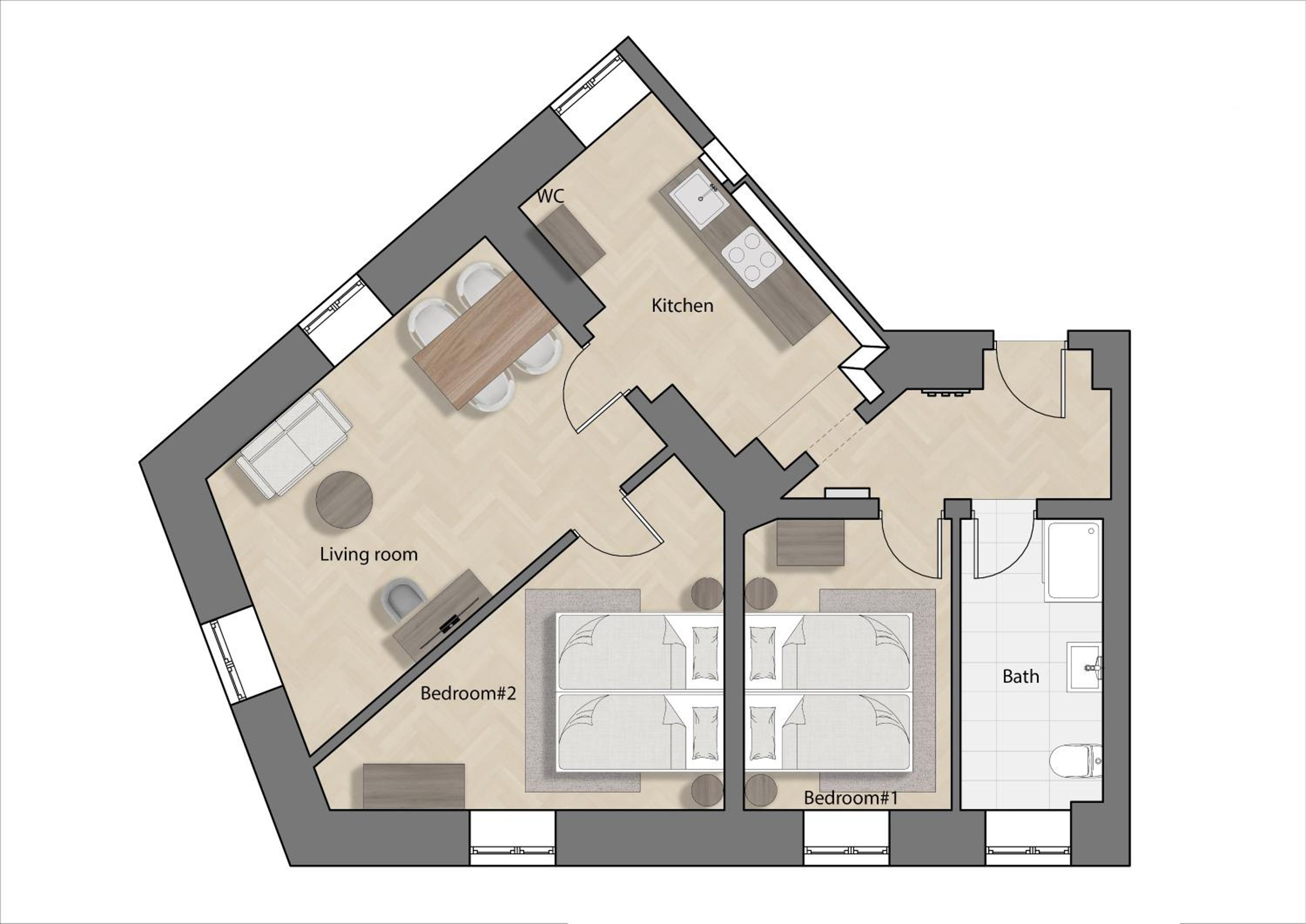 Two-Bedroom Deluxe Apartment