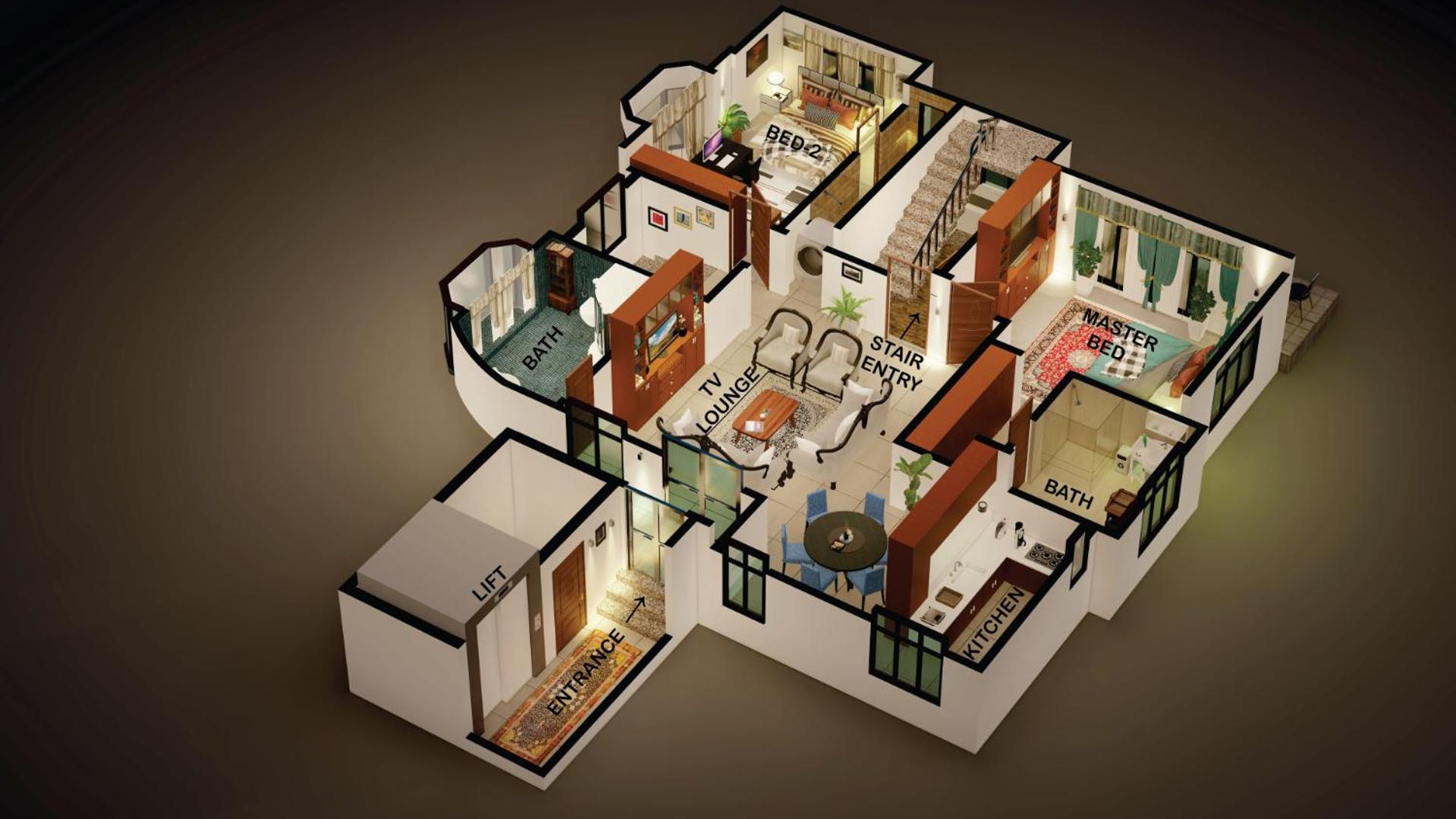 Two-Bedroom Apartment with Pool View photo 2