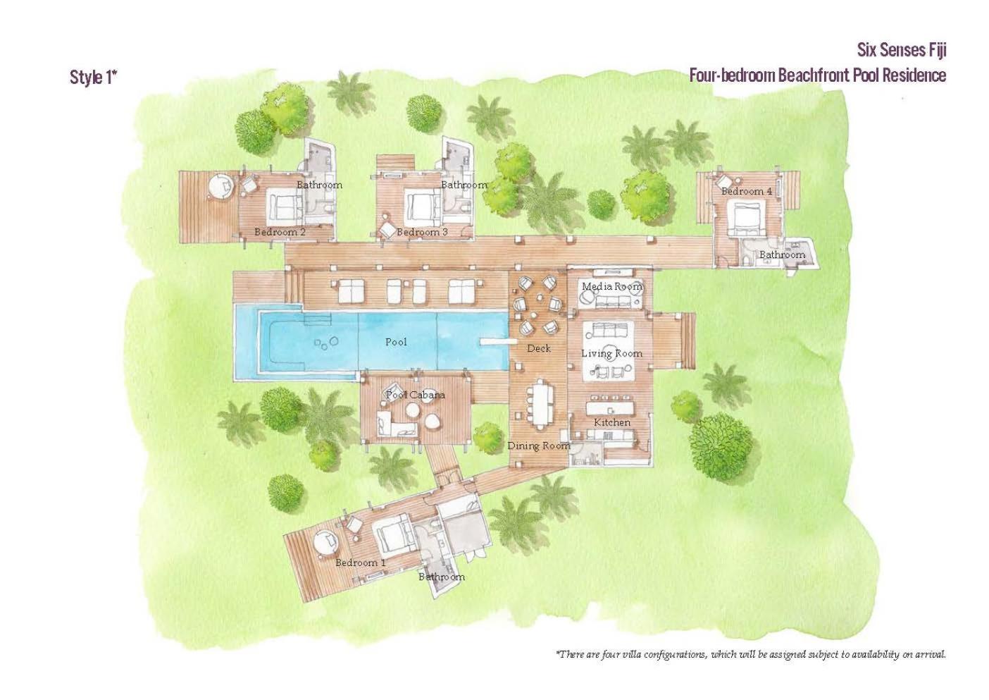 Four Bedroom Beachfront House with Private Pool, Six Senses Fiji