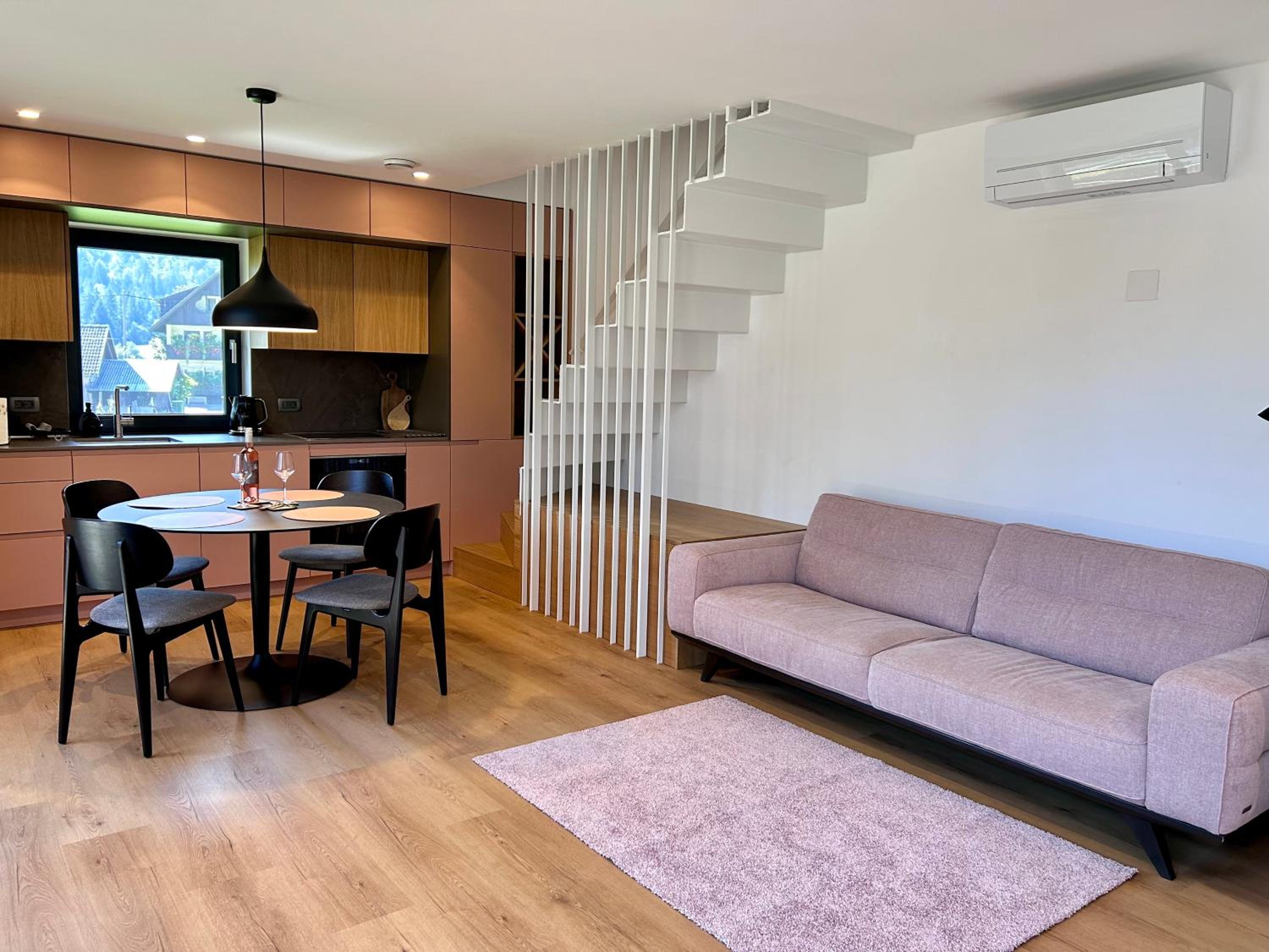 Two-Bedroom Duplex Apartment with Balcony