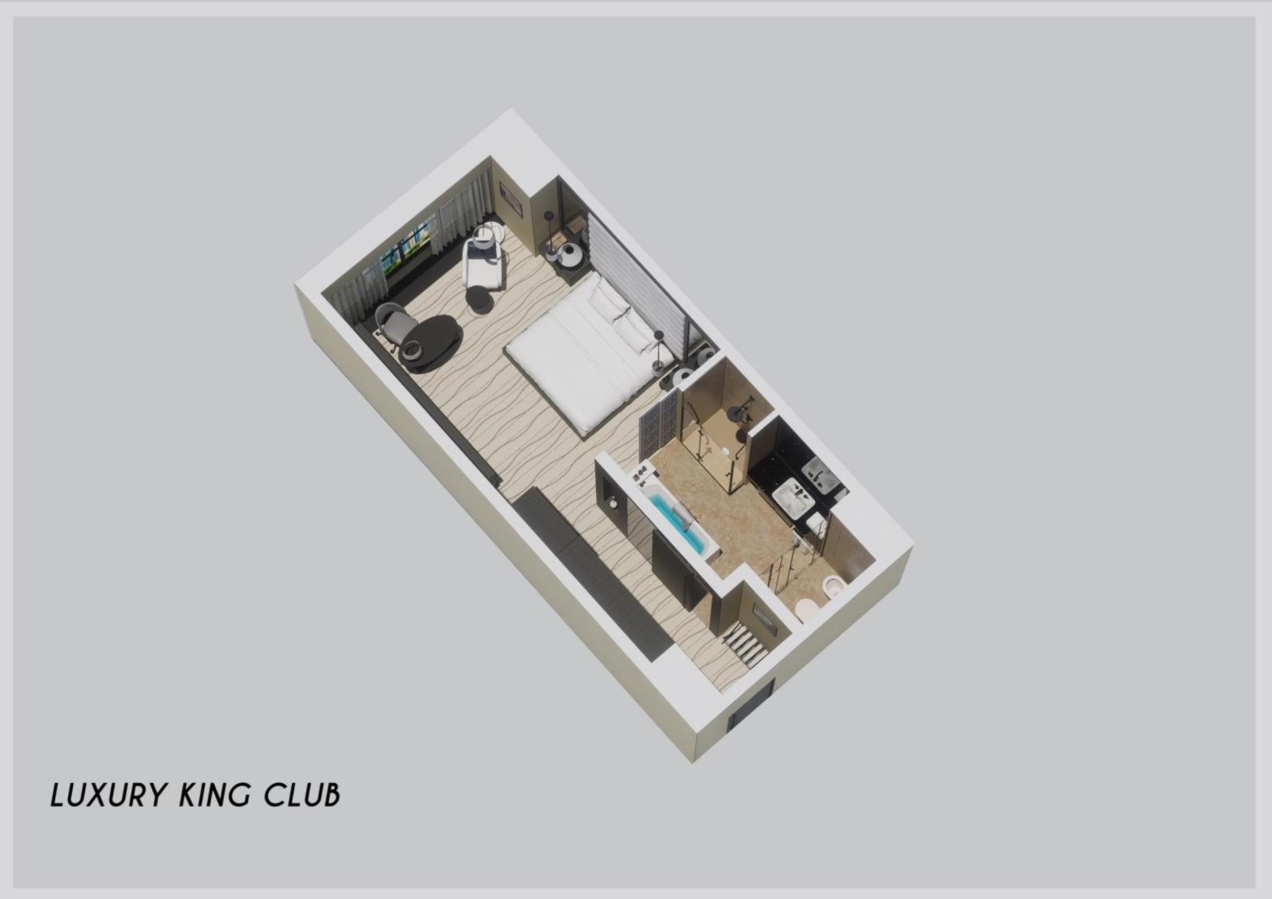 Luxury Club King Room with Club Access and Sea or City View photo 2