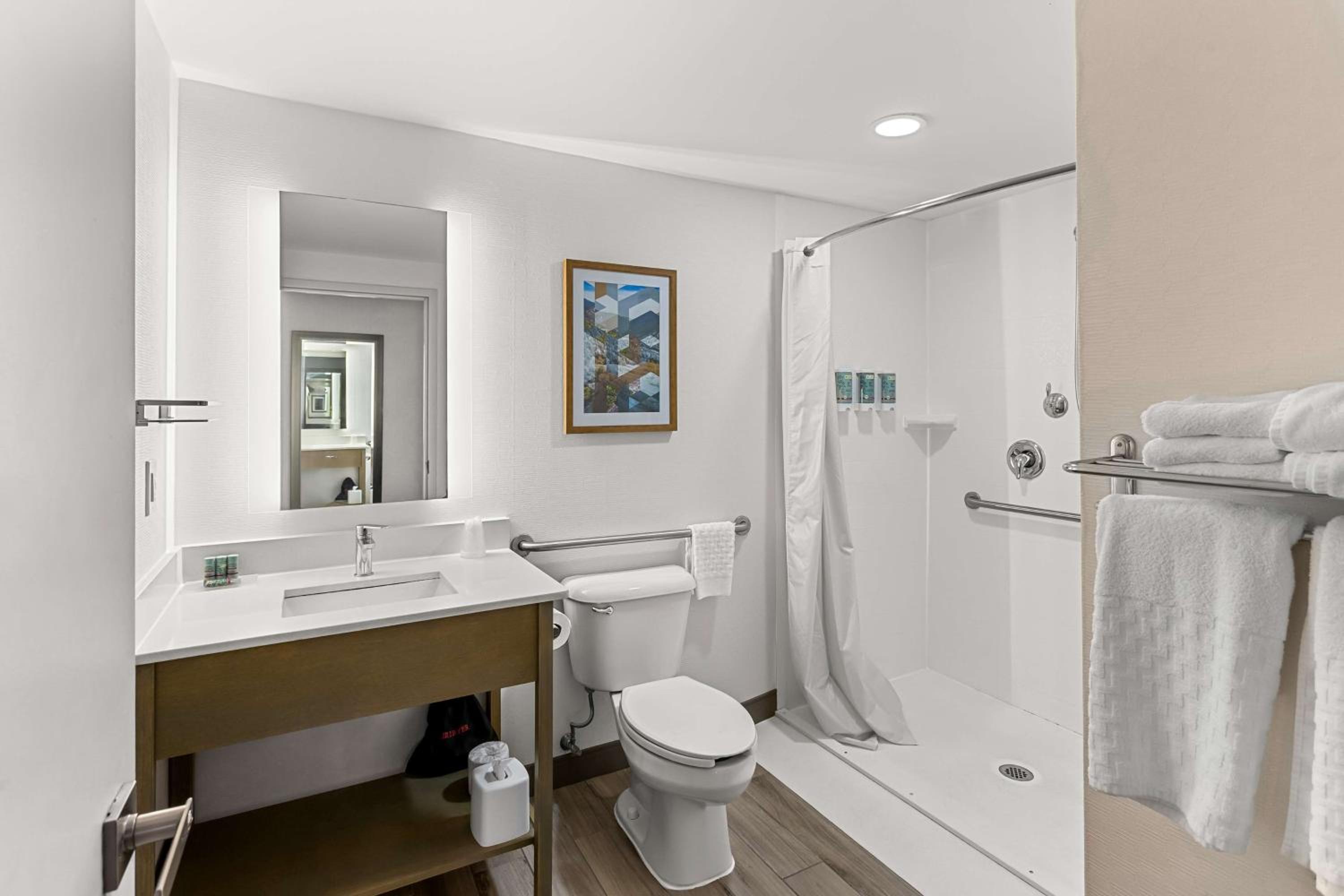 Double Room with Two Double Beds and Mobility Accessible Roll-In Shower - Photo 4