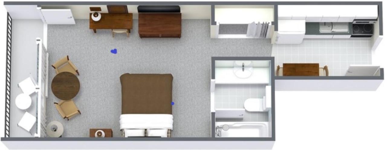 1 Room Side Ocean View Efficiency with 1 Queen Bed - T5 photo 3