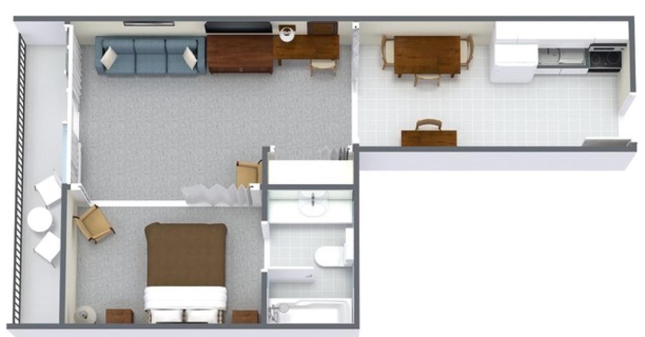 Studio Efficiency Blvd View with 1 Queen and 1 Sleeper Sofa - T7 photo 3