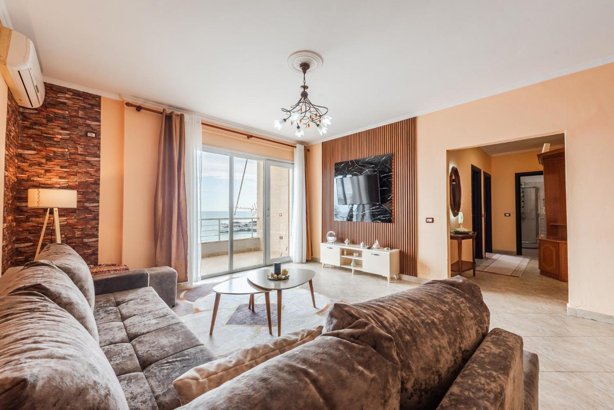 Two-Bedroom Apartment with Balcony and Sea View