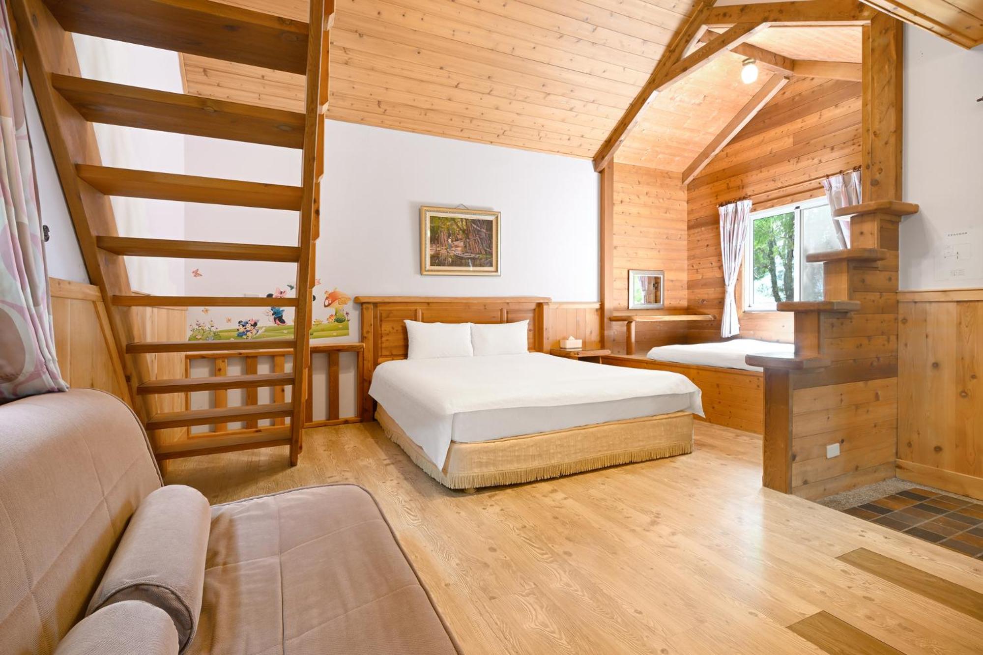 Purple Nature View Duplex Wooden Bungalow