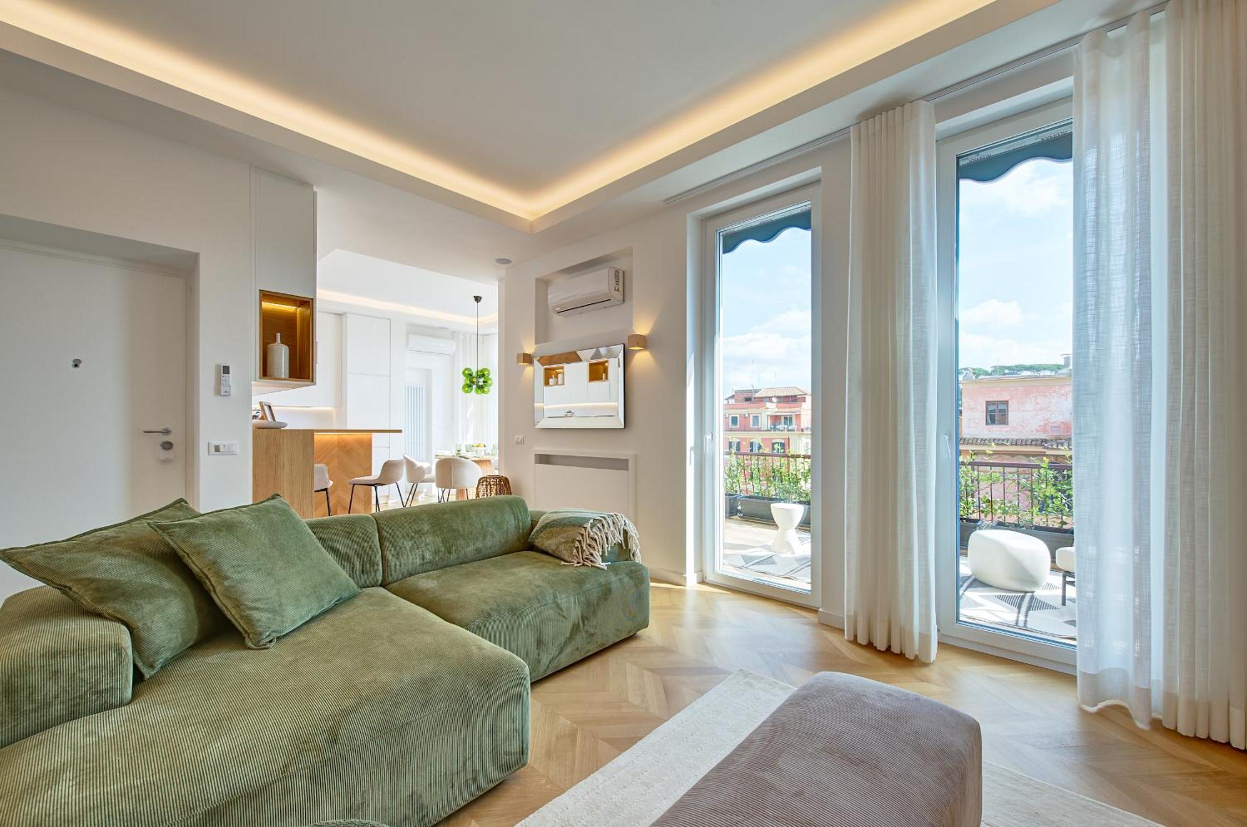 Deluxe One-Bedroom Apartment with City View