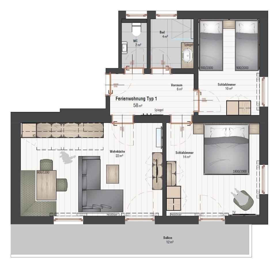 Apartment with View and Balcony photo 2