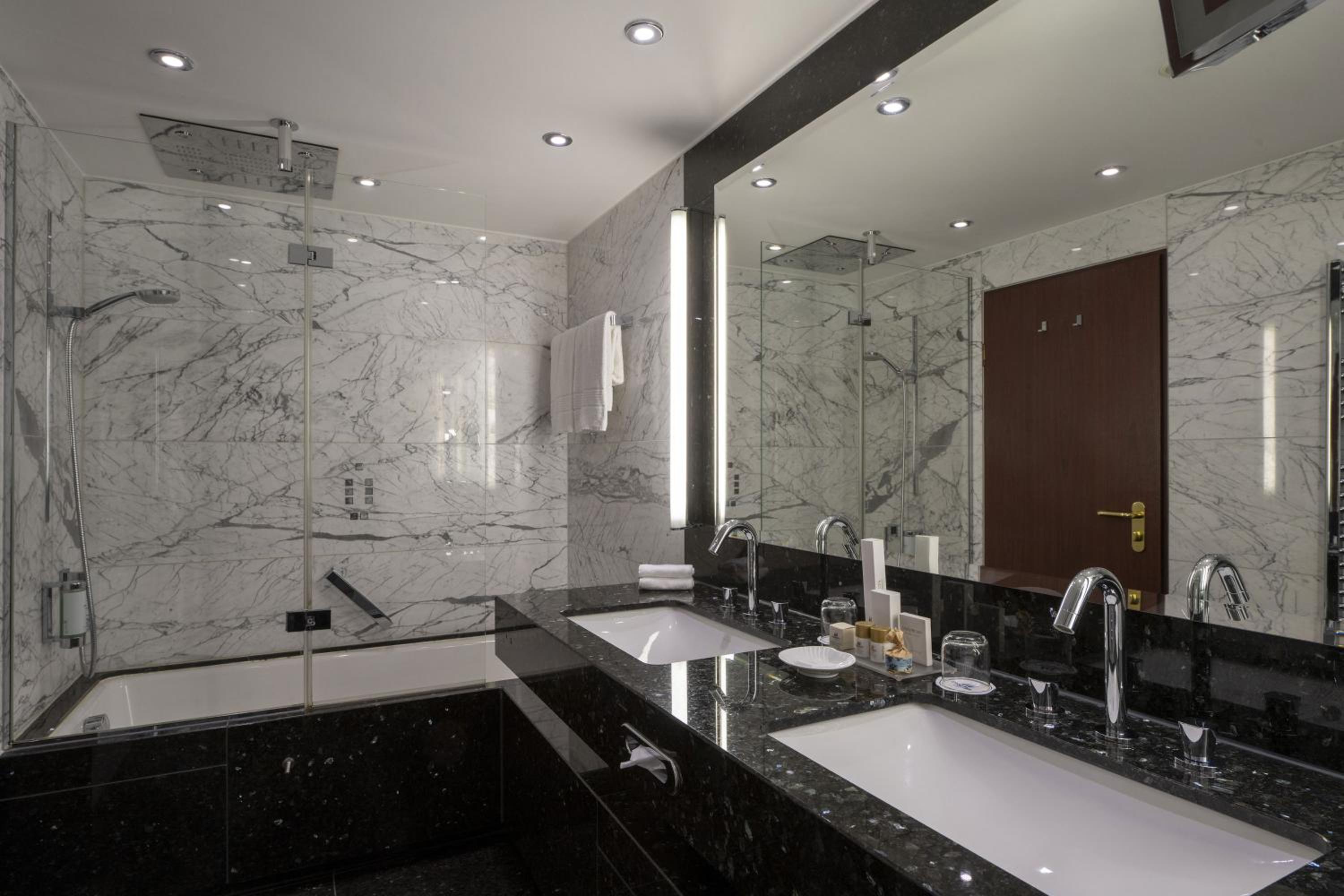 Experience luxury in our elegant and spacious bathroom retreat!