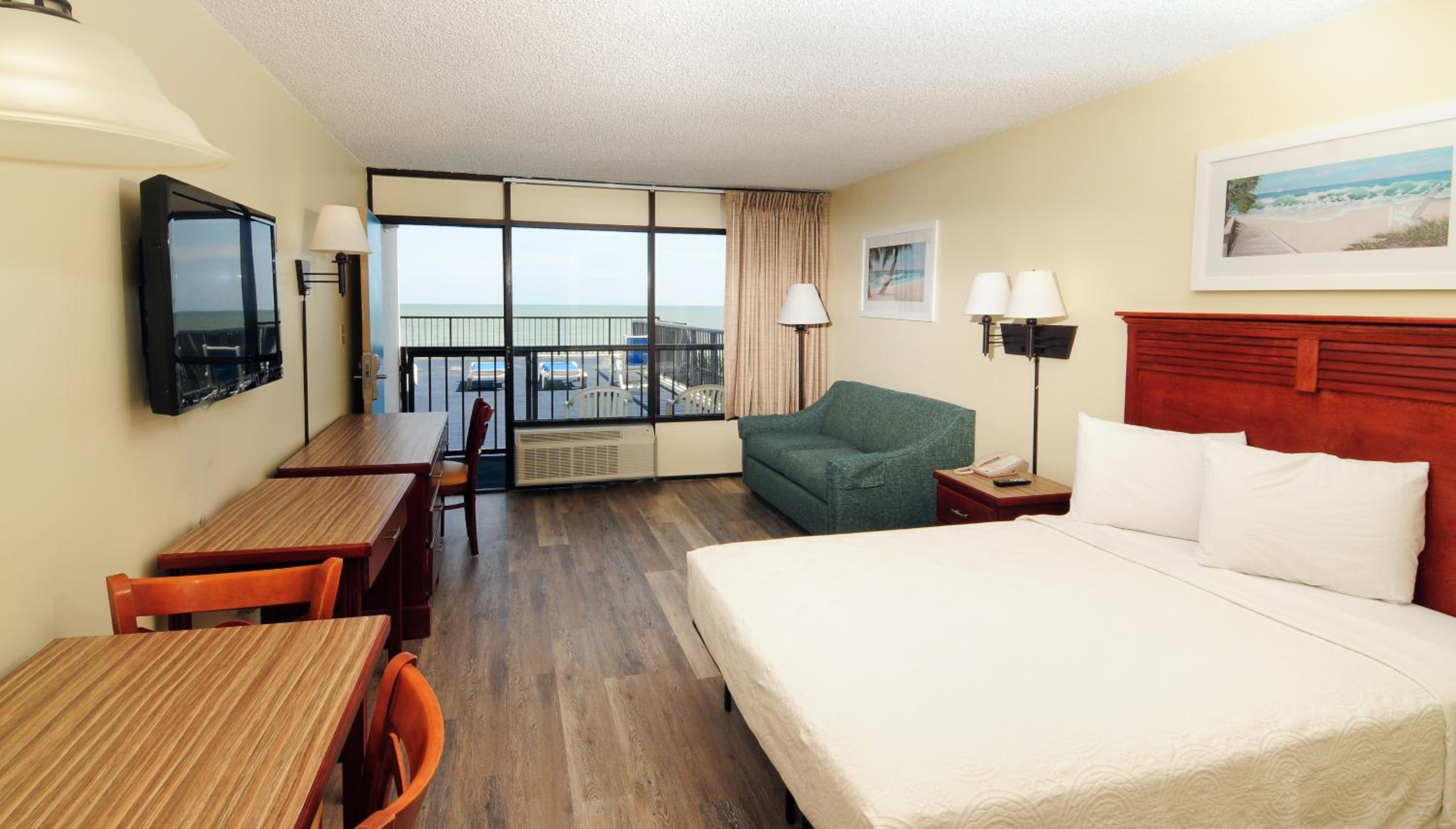 2 Room Oceanfront Efficiency Suite on Sundeck with 2 Queens and 1 Sleeper Sofa - T14