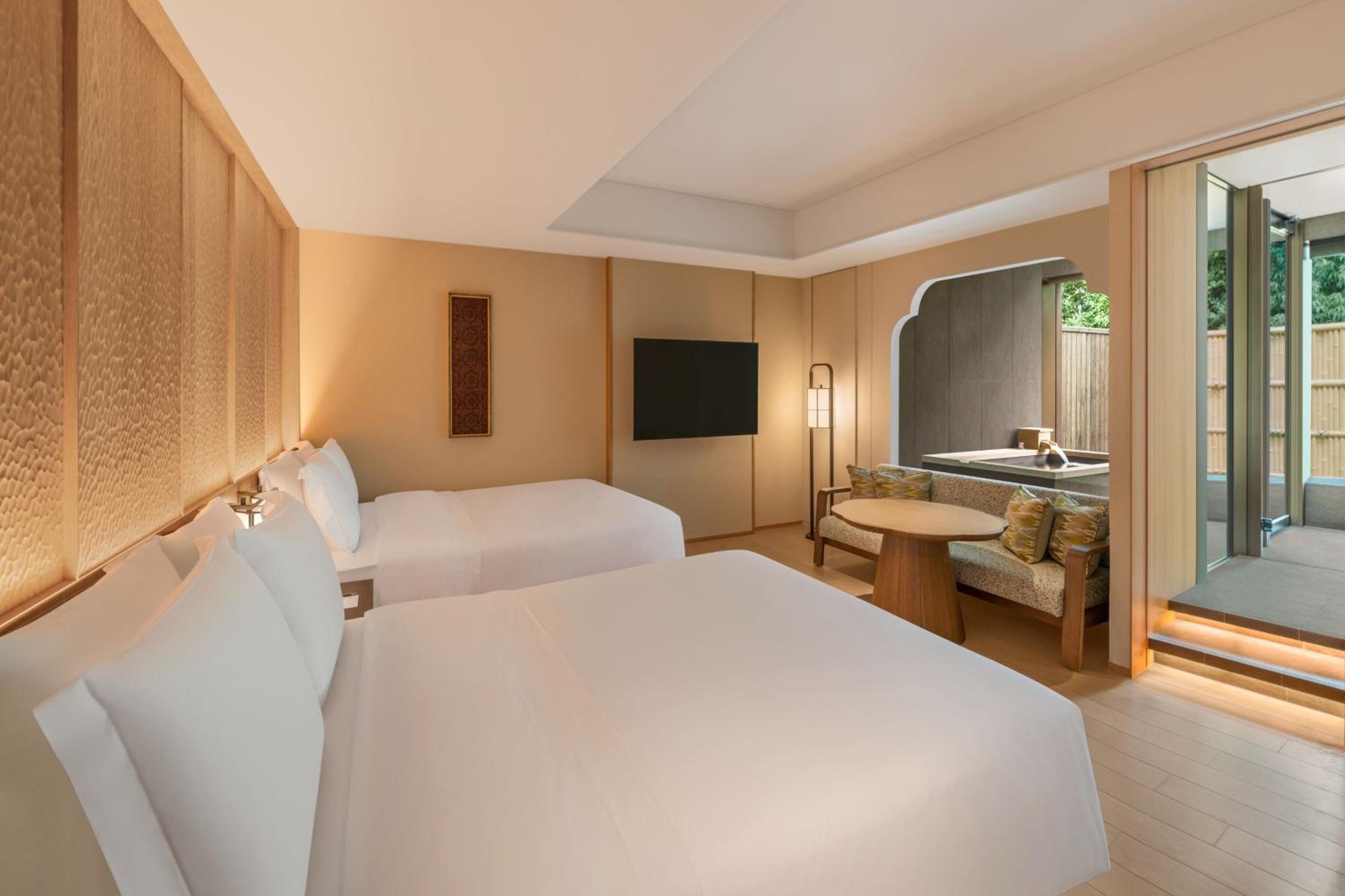 Deluxe Twin Open Air Onsen Room with Garden View