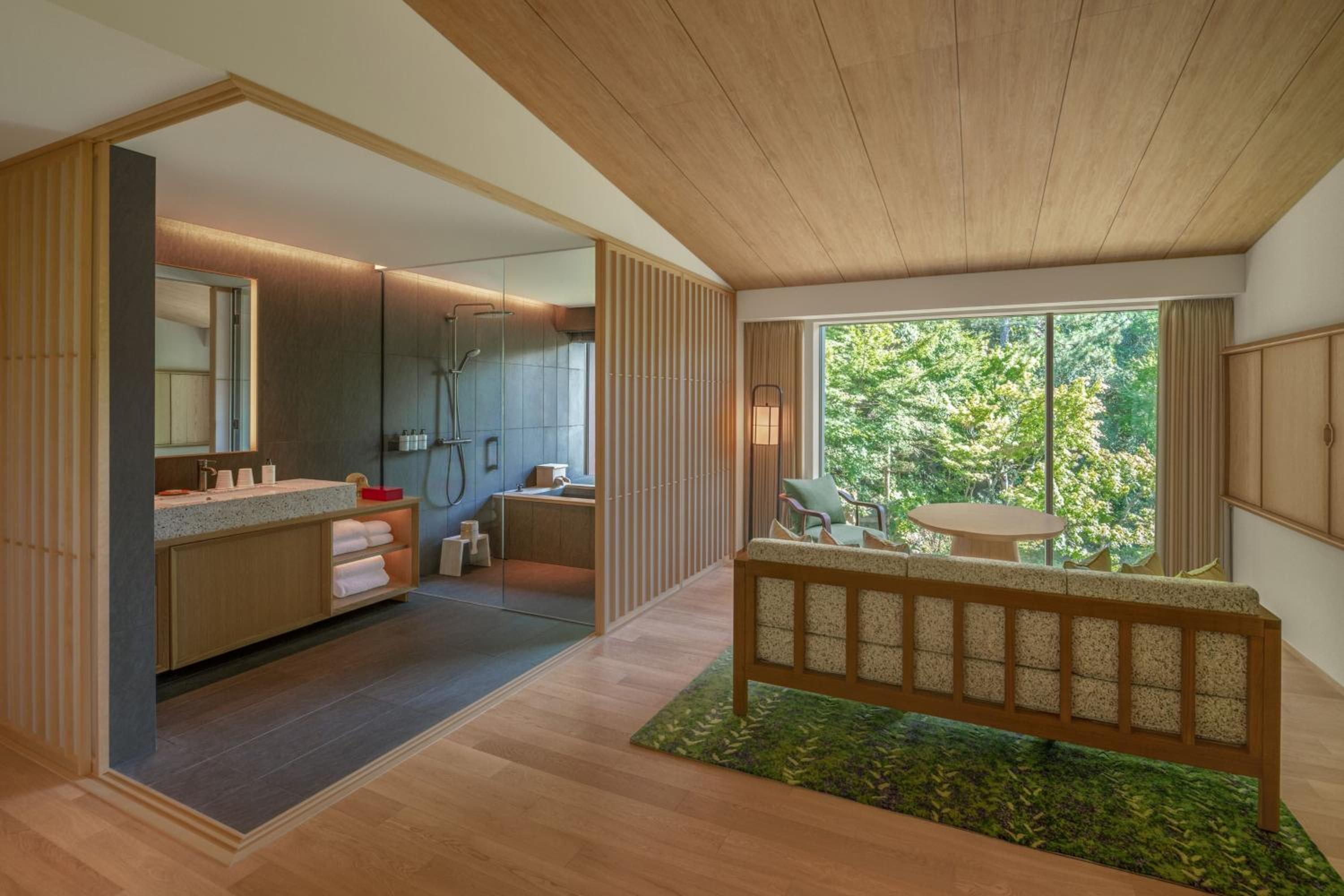 One-Bedroom Twin Onsen Suite with Sofa Bed and Garden View