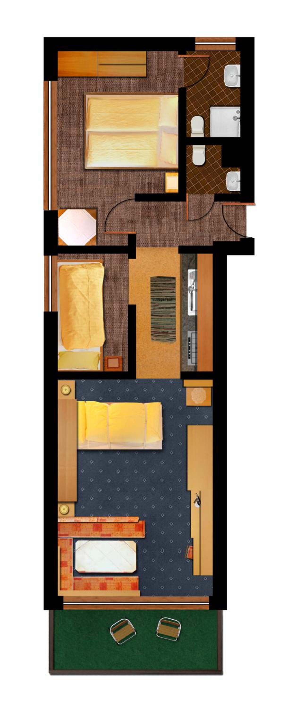 Two-Bedroom Apartment with Balcony photo 2
