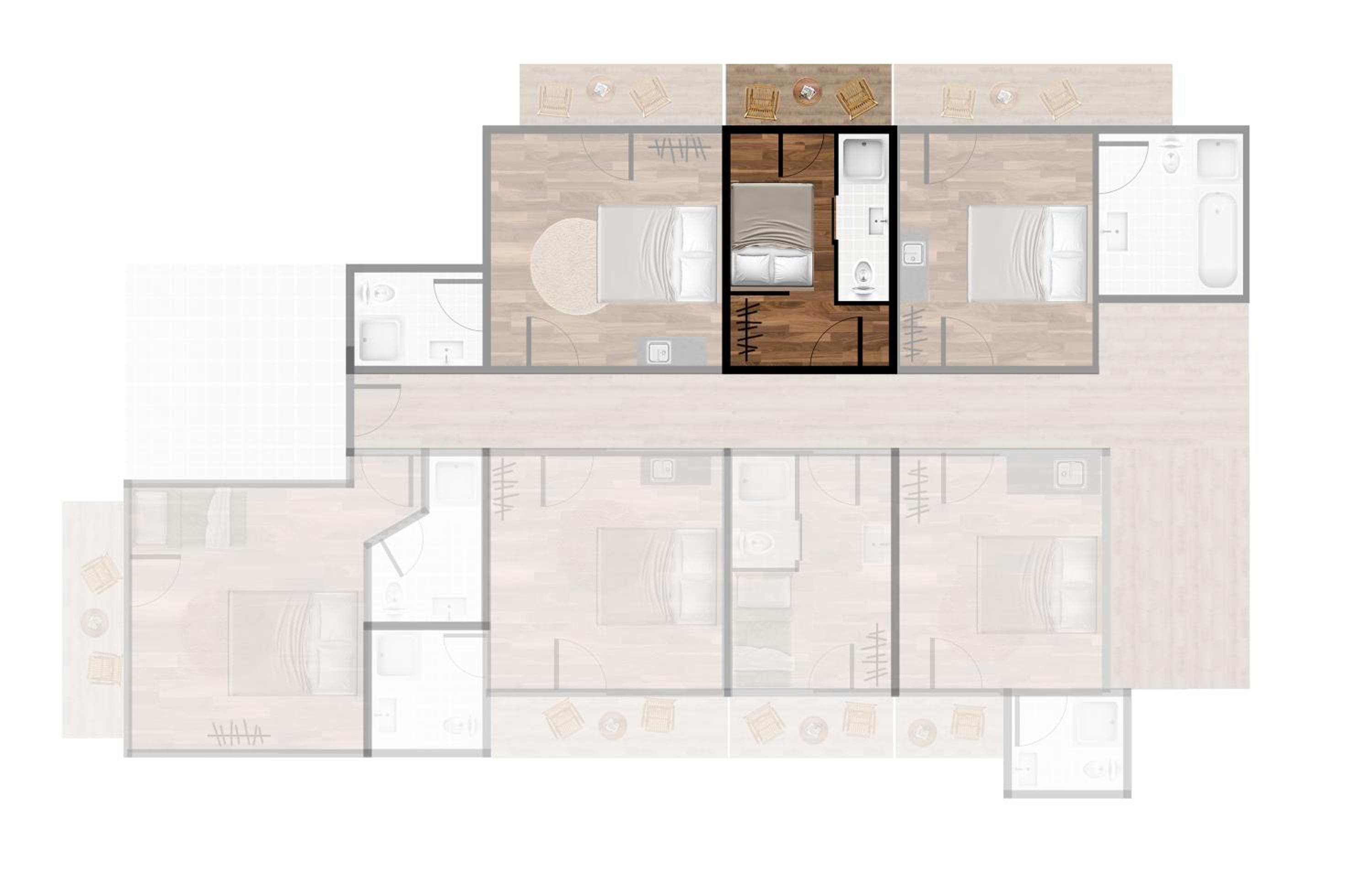 Studio with Balcony