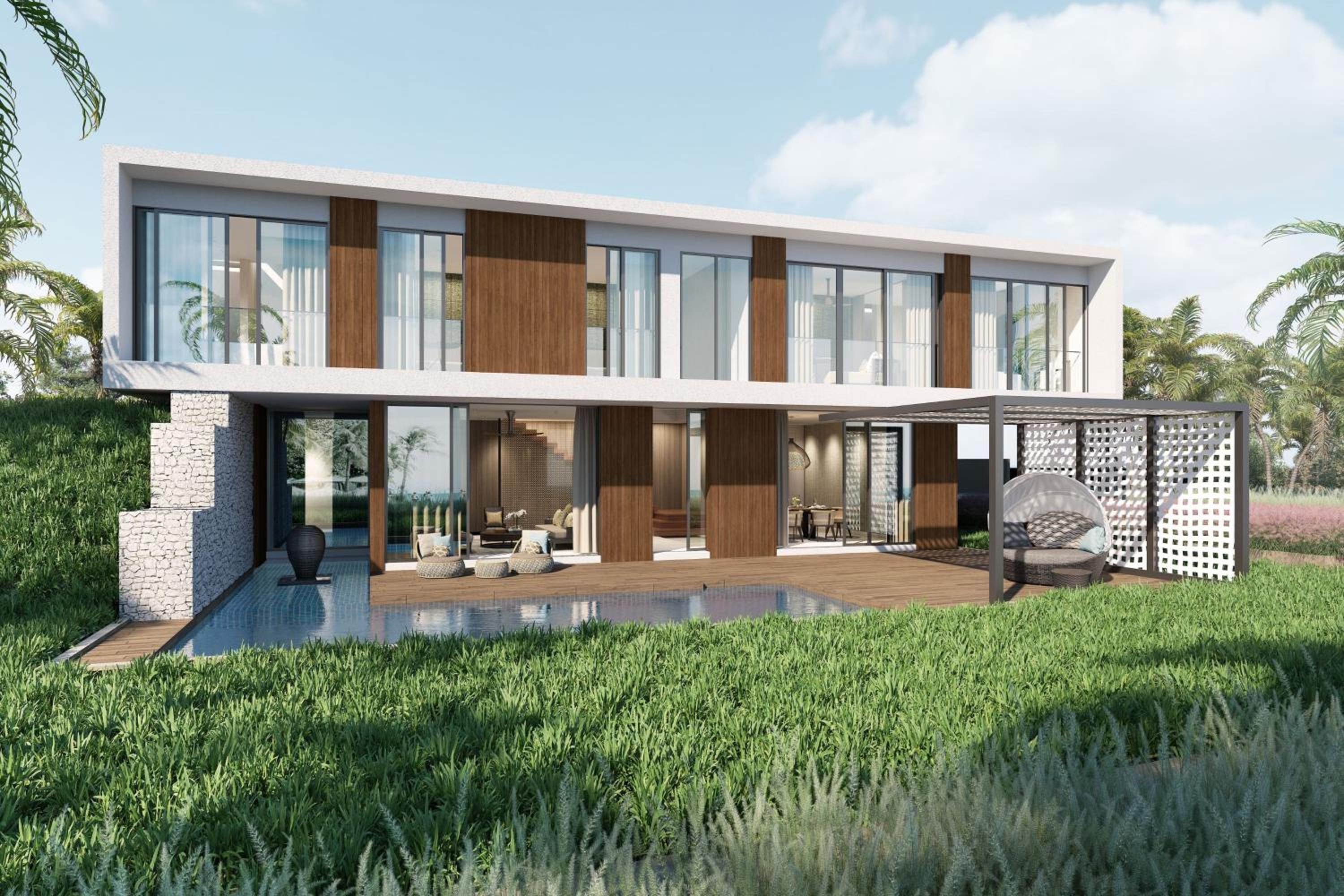 Two-Bedroom Villa with One King Bed and Two Double Beds