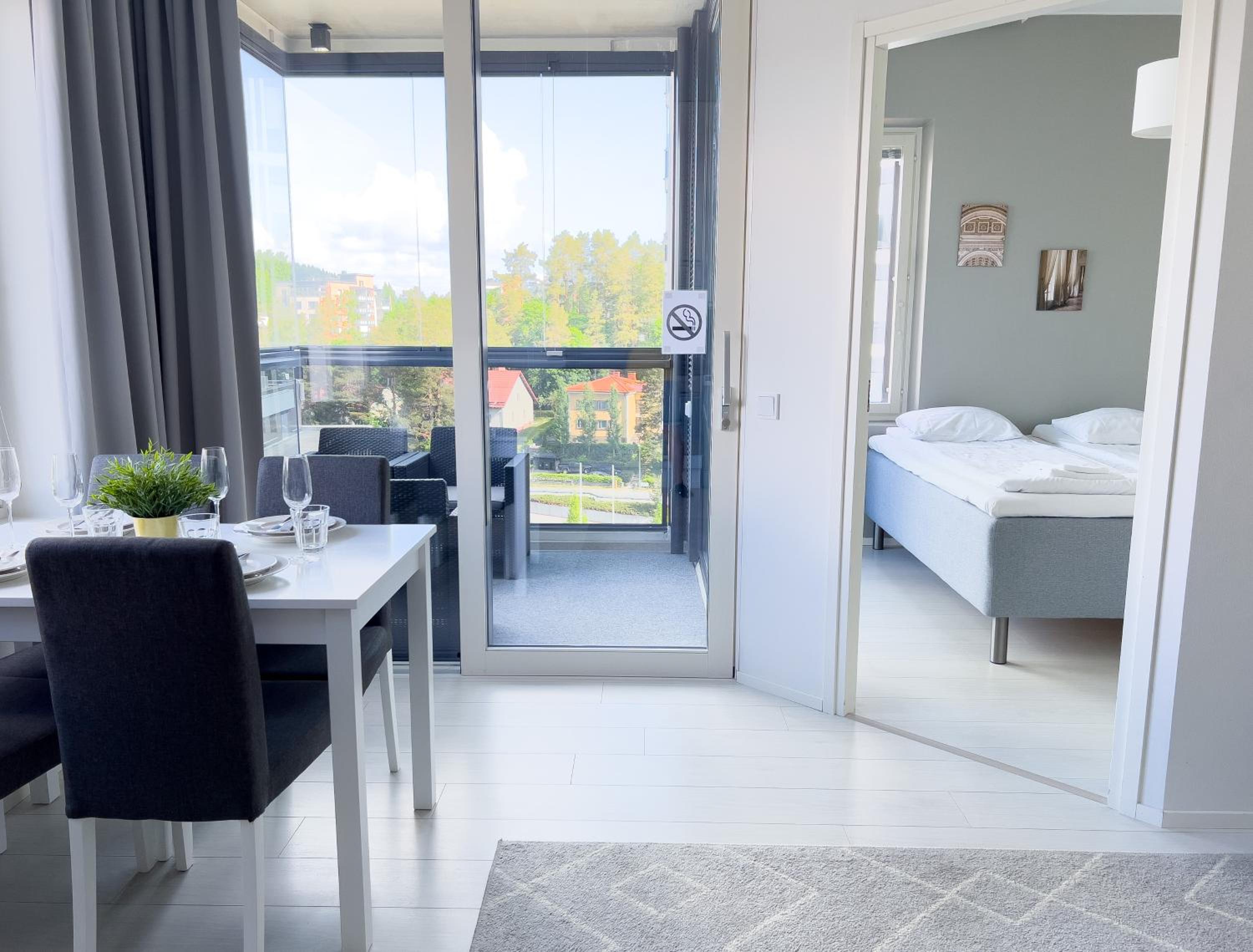 One-Bedroom Apartment with Balcony and City View