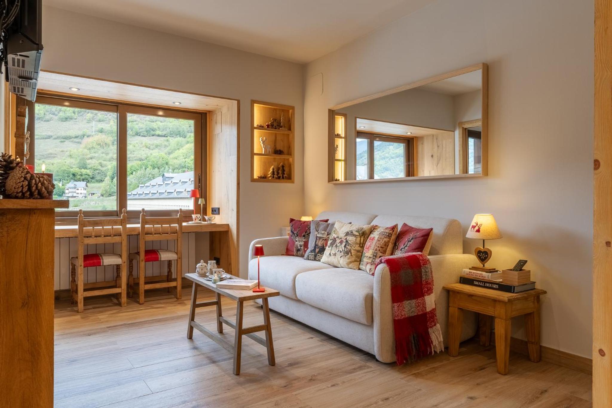 Apartamento de una habitación con vista.