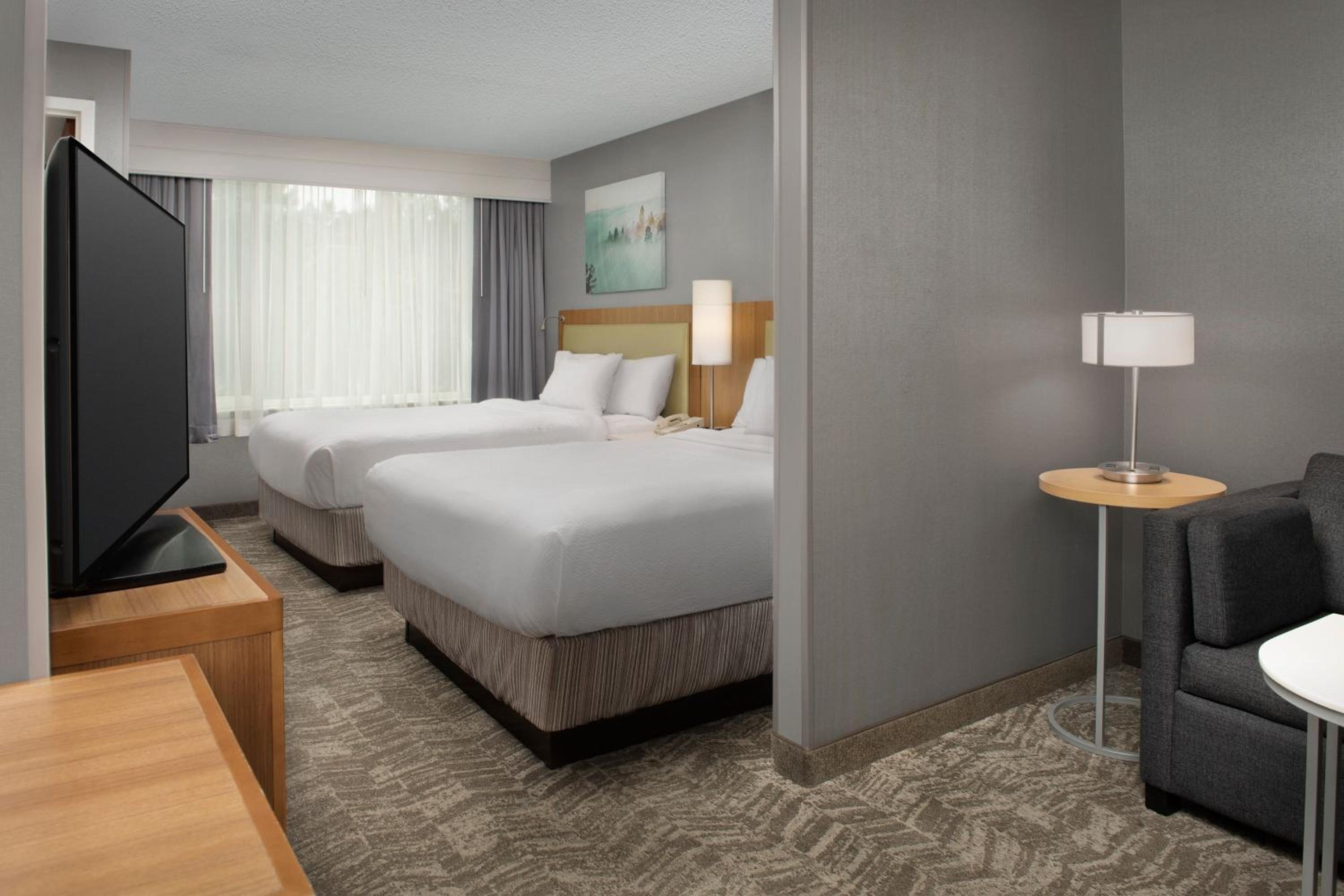 Queen Suite with Two Queen Beds and Sofa Bed - Mobility and Hearing Accessible with Tub photo 1