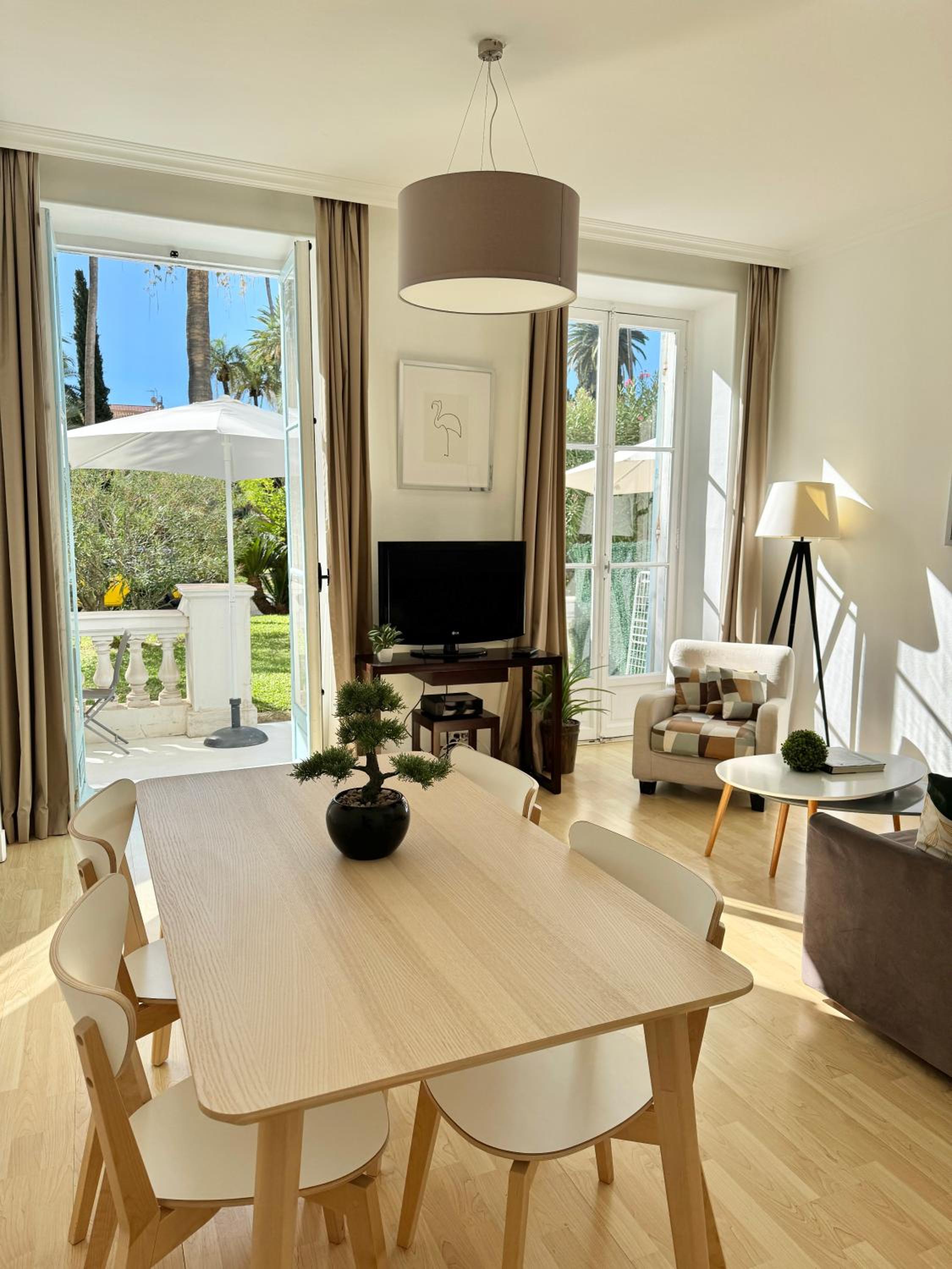 One-Bedroom Apartment with Terrace and Garden View