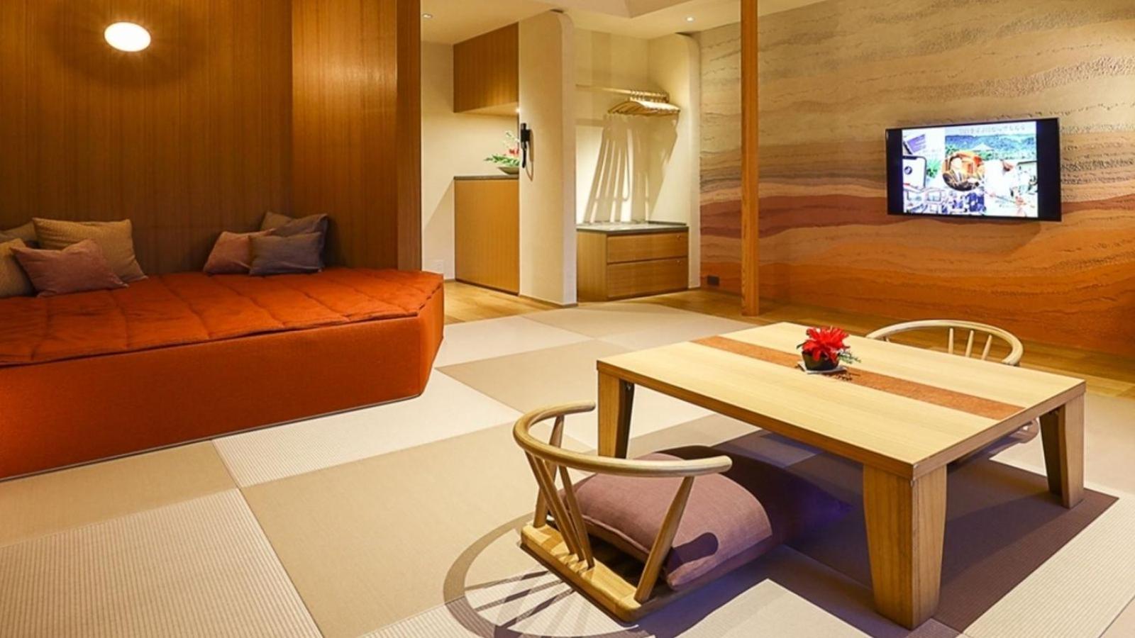 Japanese-Style Quadruple Room with Open Air Bath and Mountain View