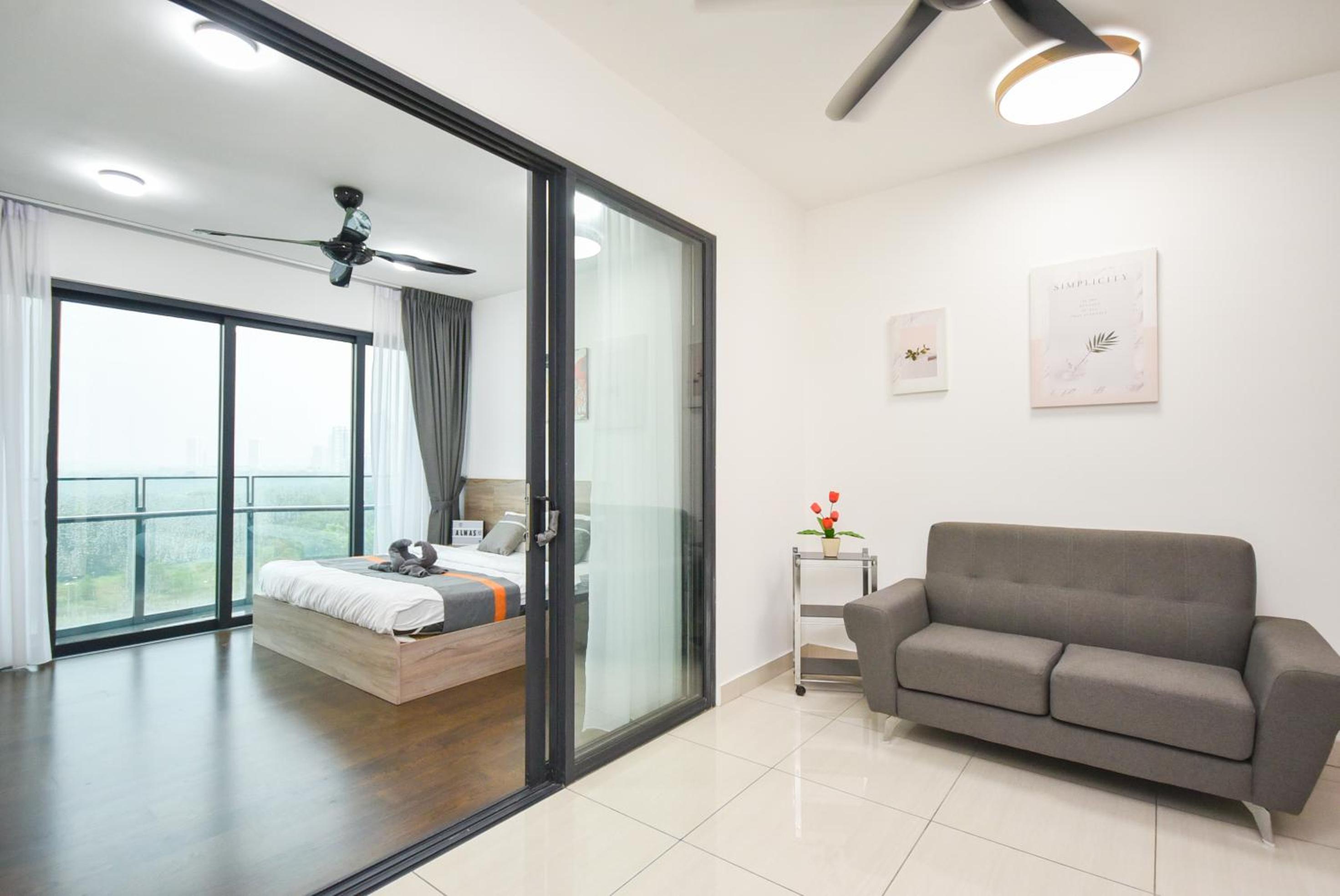 One-Bedroom Apartment with Balcony and City View