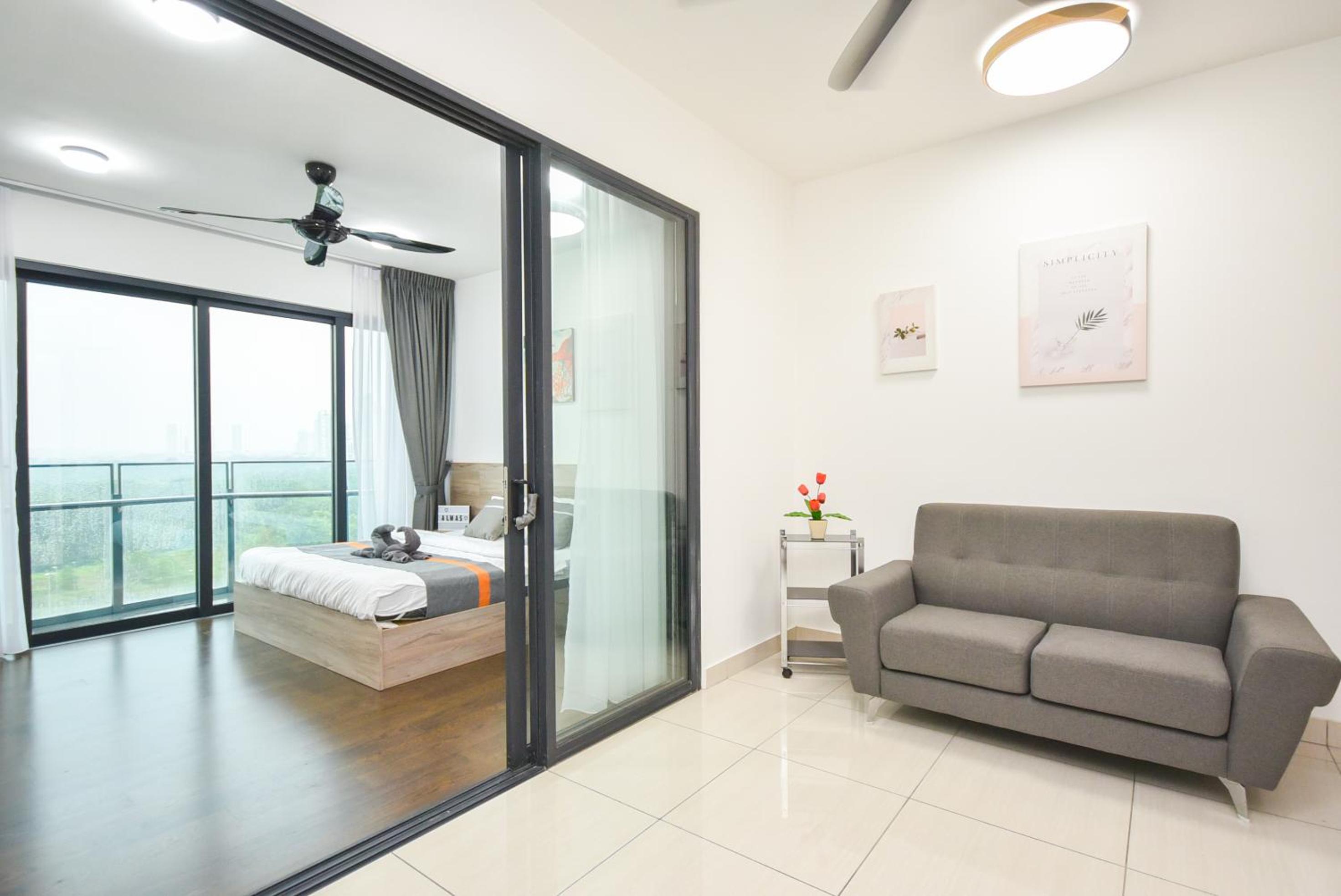 One-Bedroom Apartment with Balcony and City View