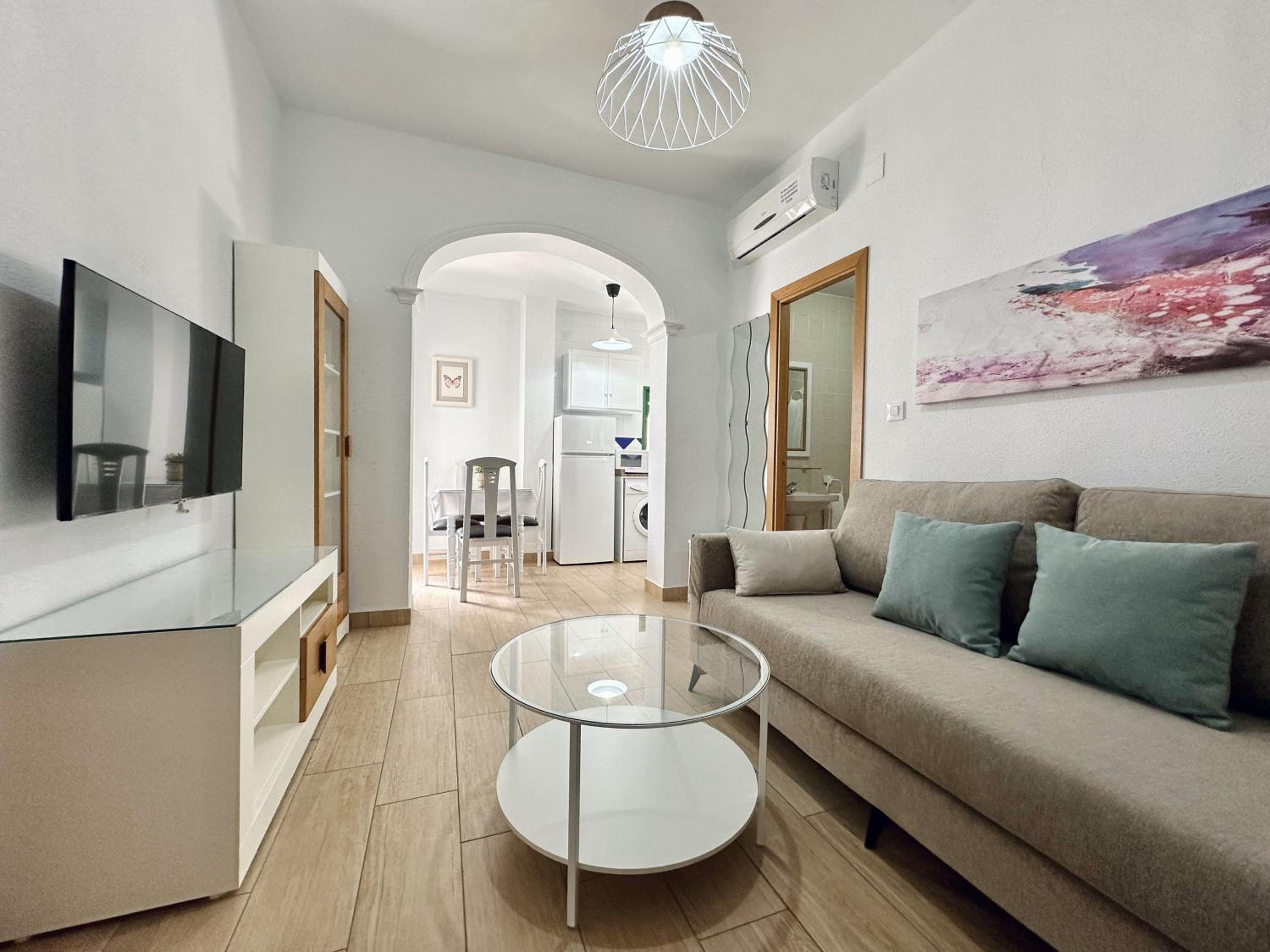 Apartamento de una habitación con aire acondicionado.