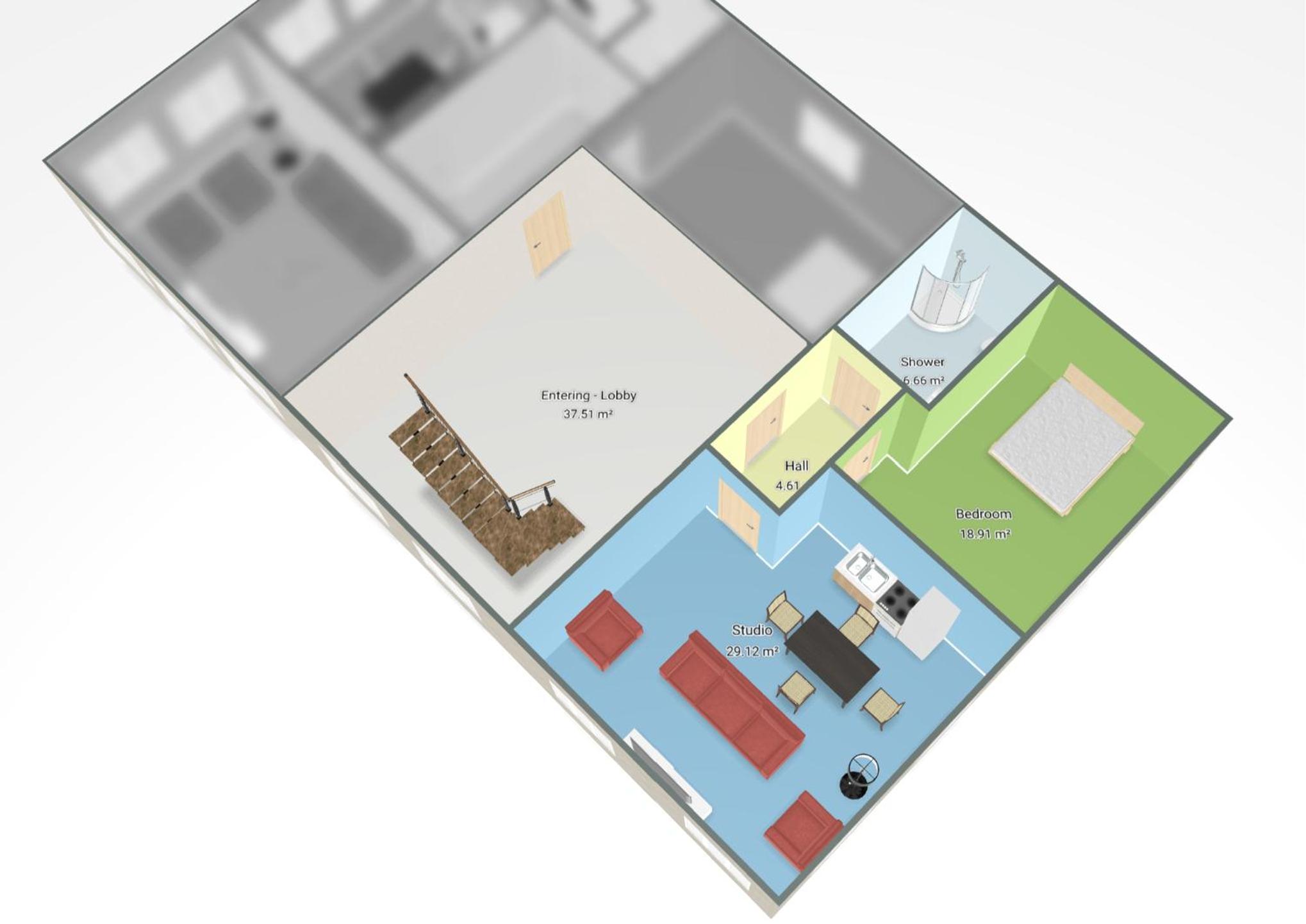 One-Bedroom Apartment with Garden View