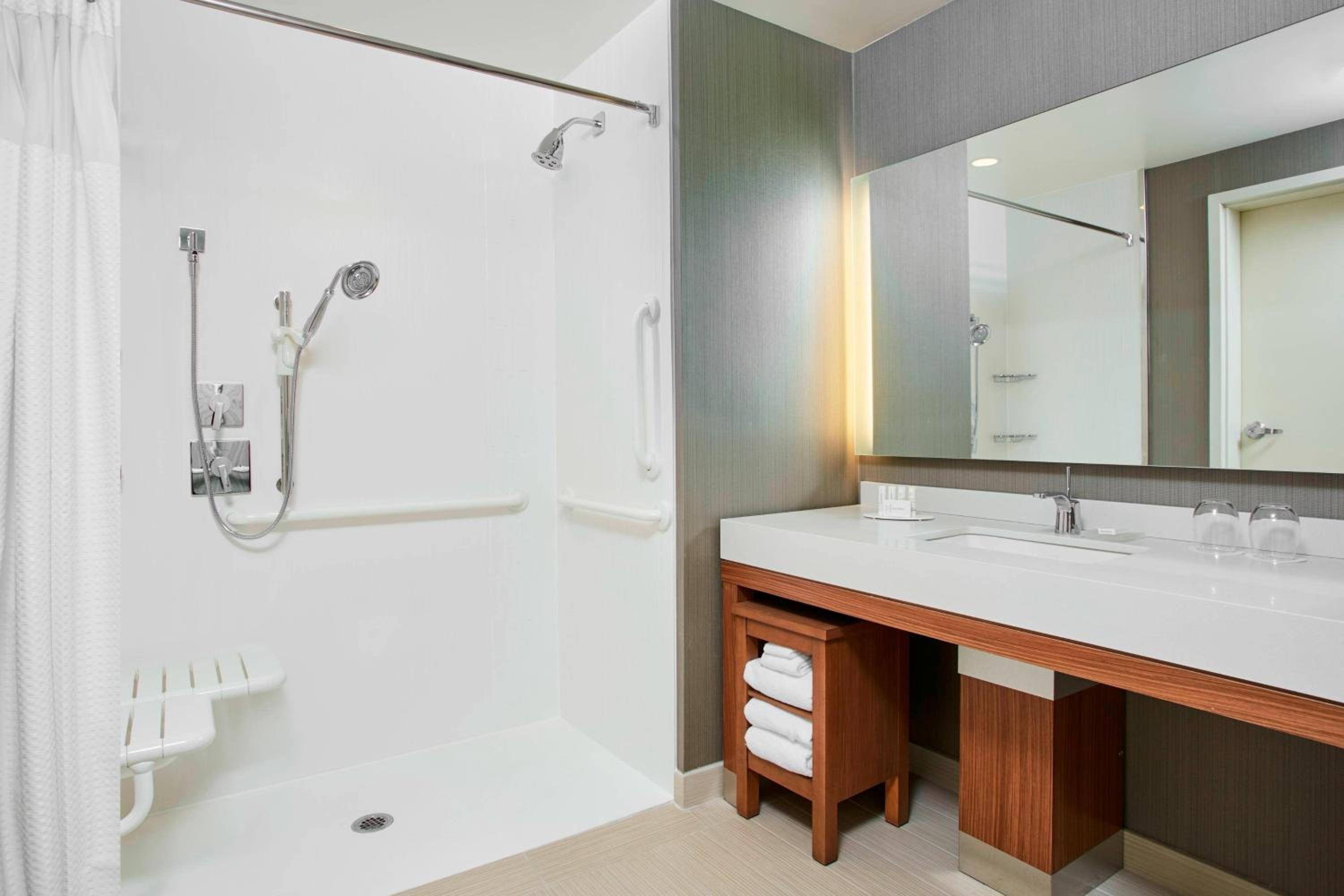 Junior King Suite with Sofa Bed, Bay View and Roll-In Shower - Mobility and Hearing Accessible