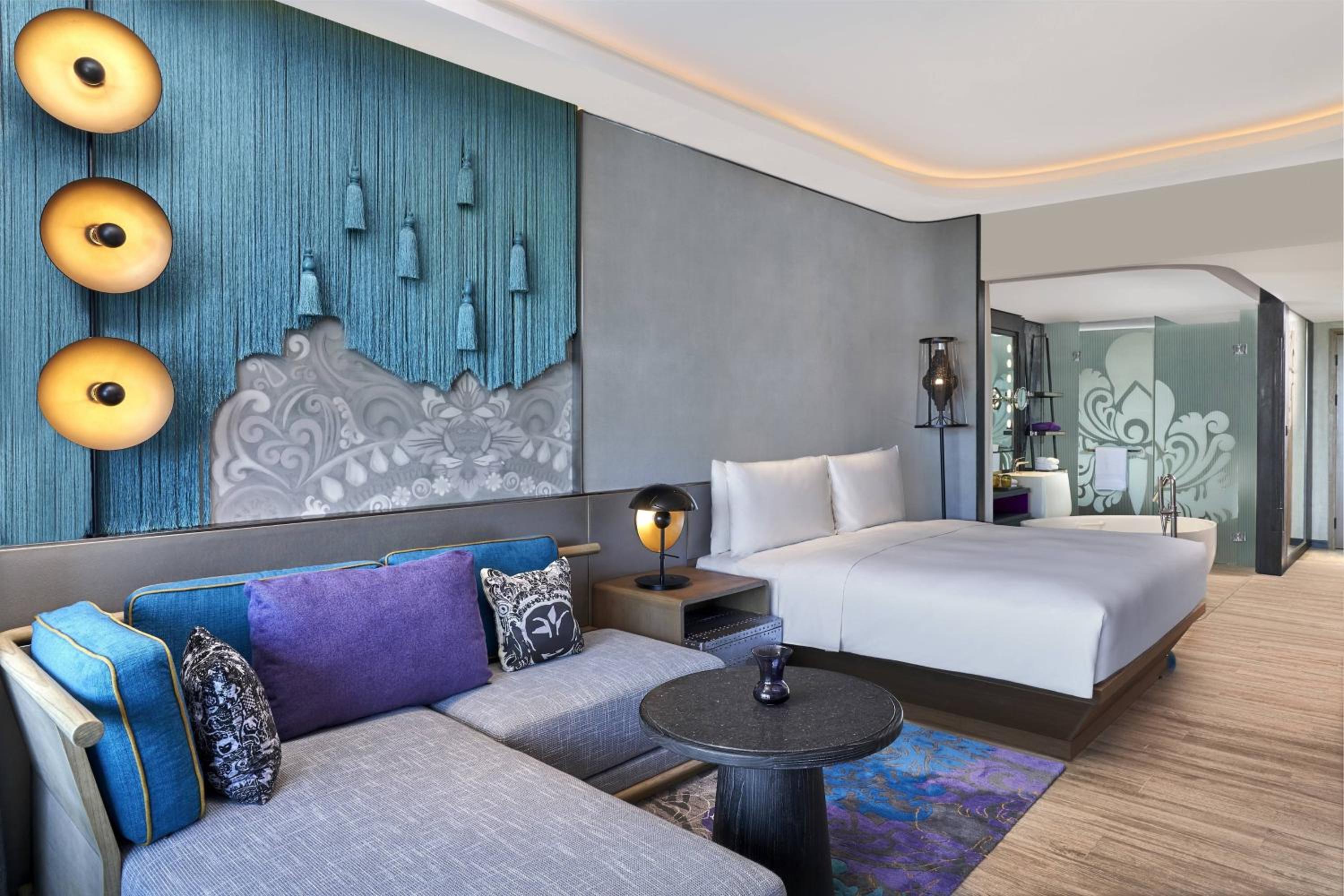 Deluxe King, Guest room, 1 King, Sofa bed, Balcony with Free Scheduled Shuttle to Hotel’s Beach Facility  - Photo 3
