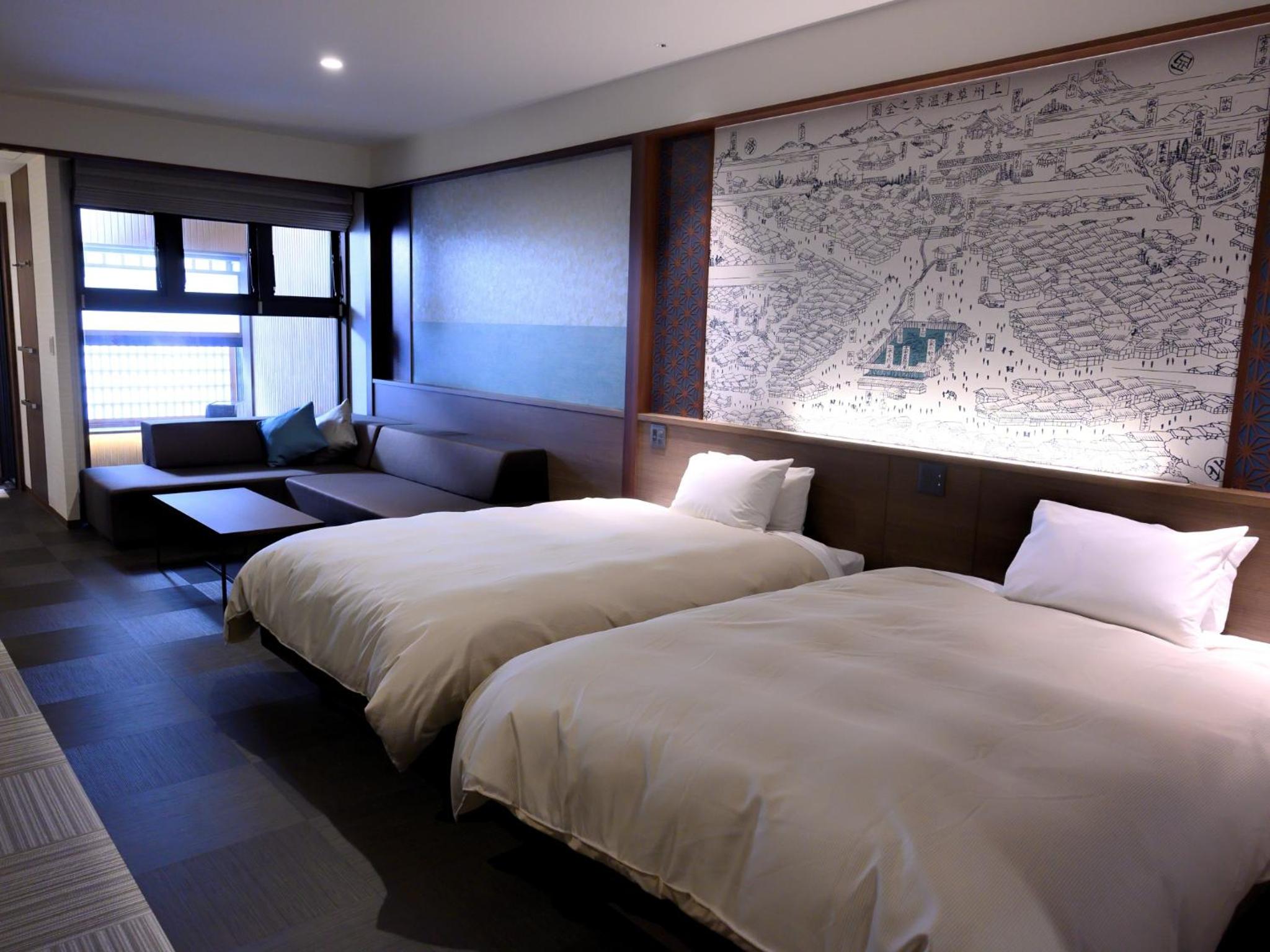 Twin Room With Kitchenette And Open-Air Bath - A