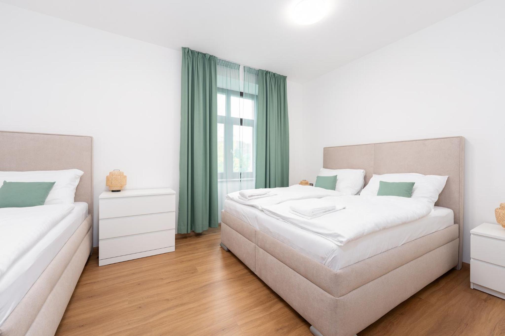 Deluxe One-Bedroom Apartment with Garden View