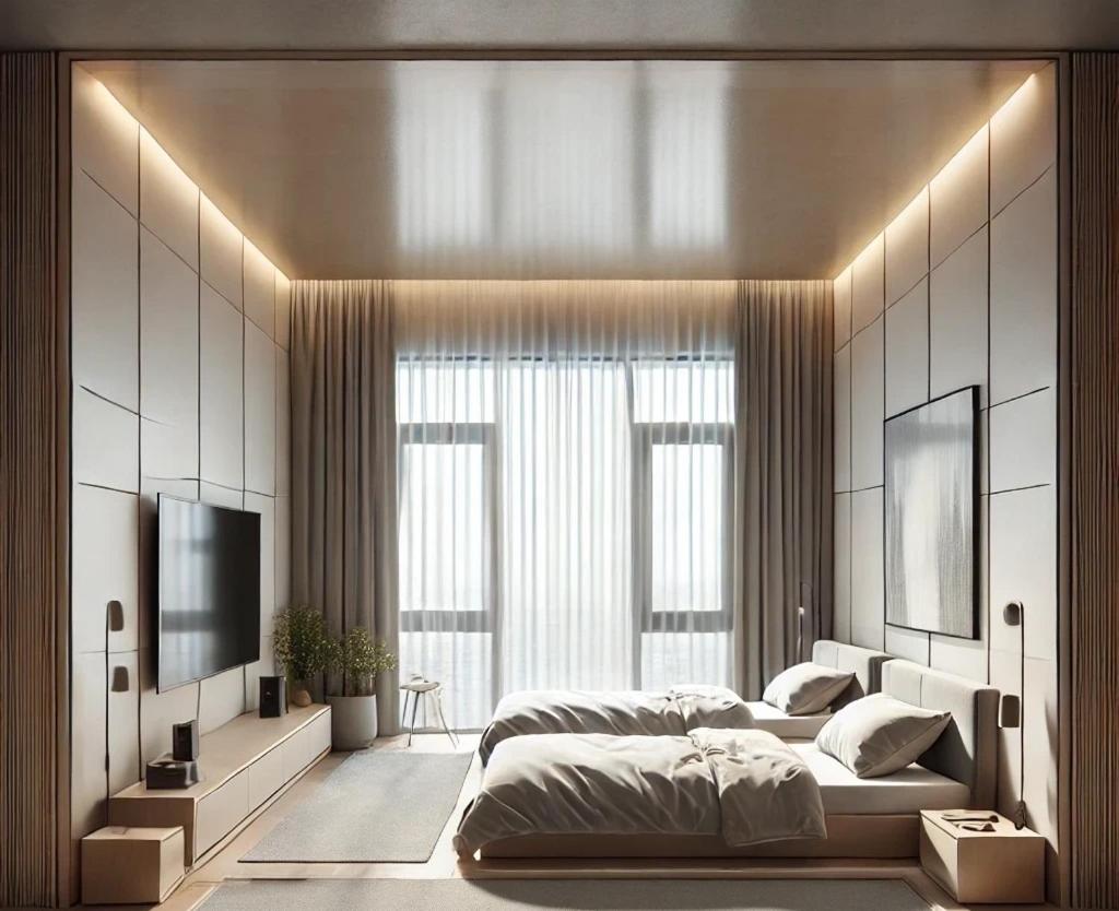 Single Bed In Dormitory Room