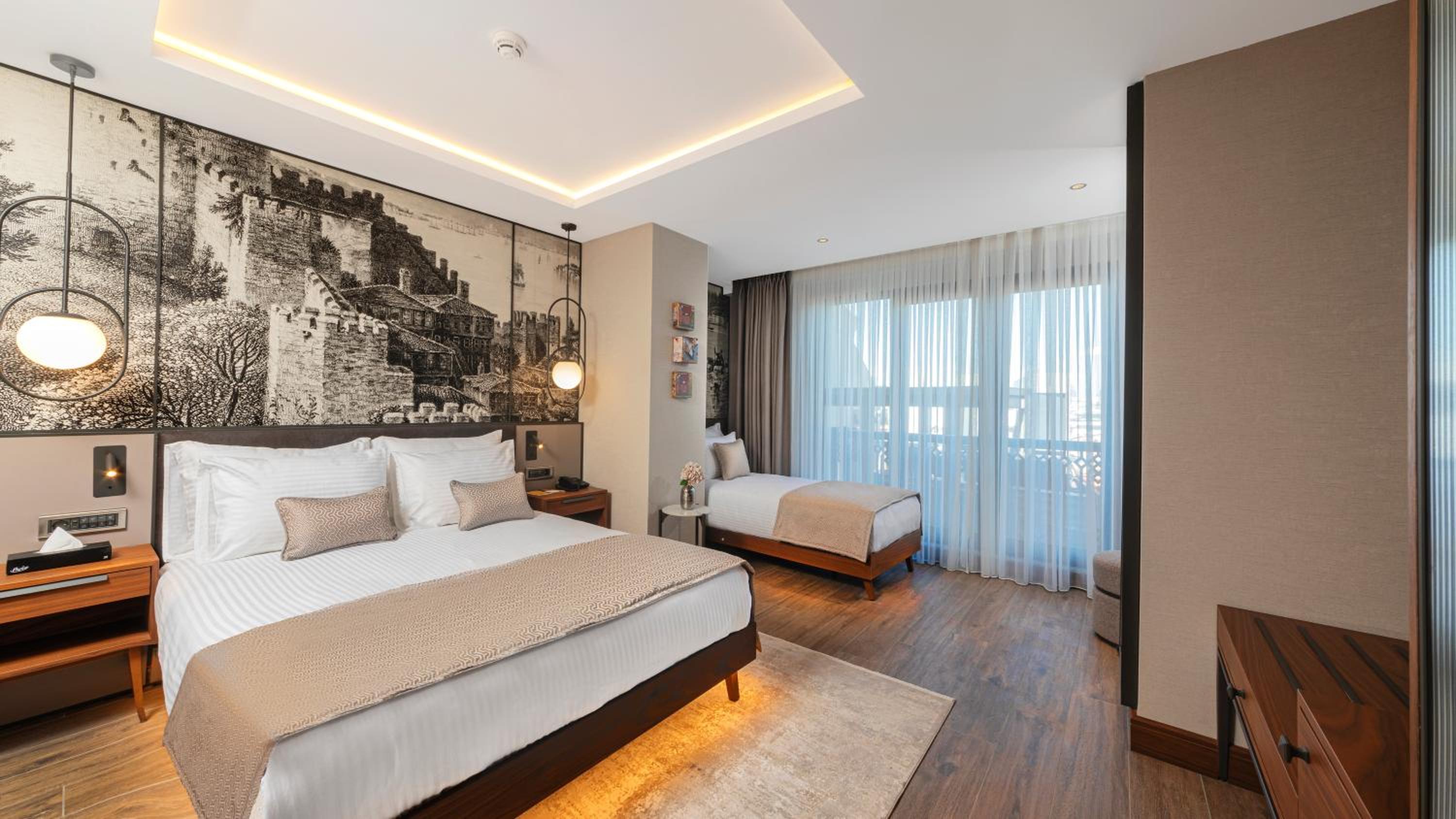 Superior Room with One Queen Bed and One Single Bed