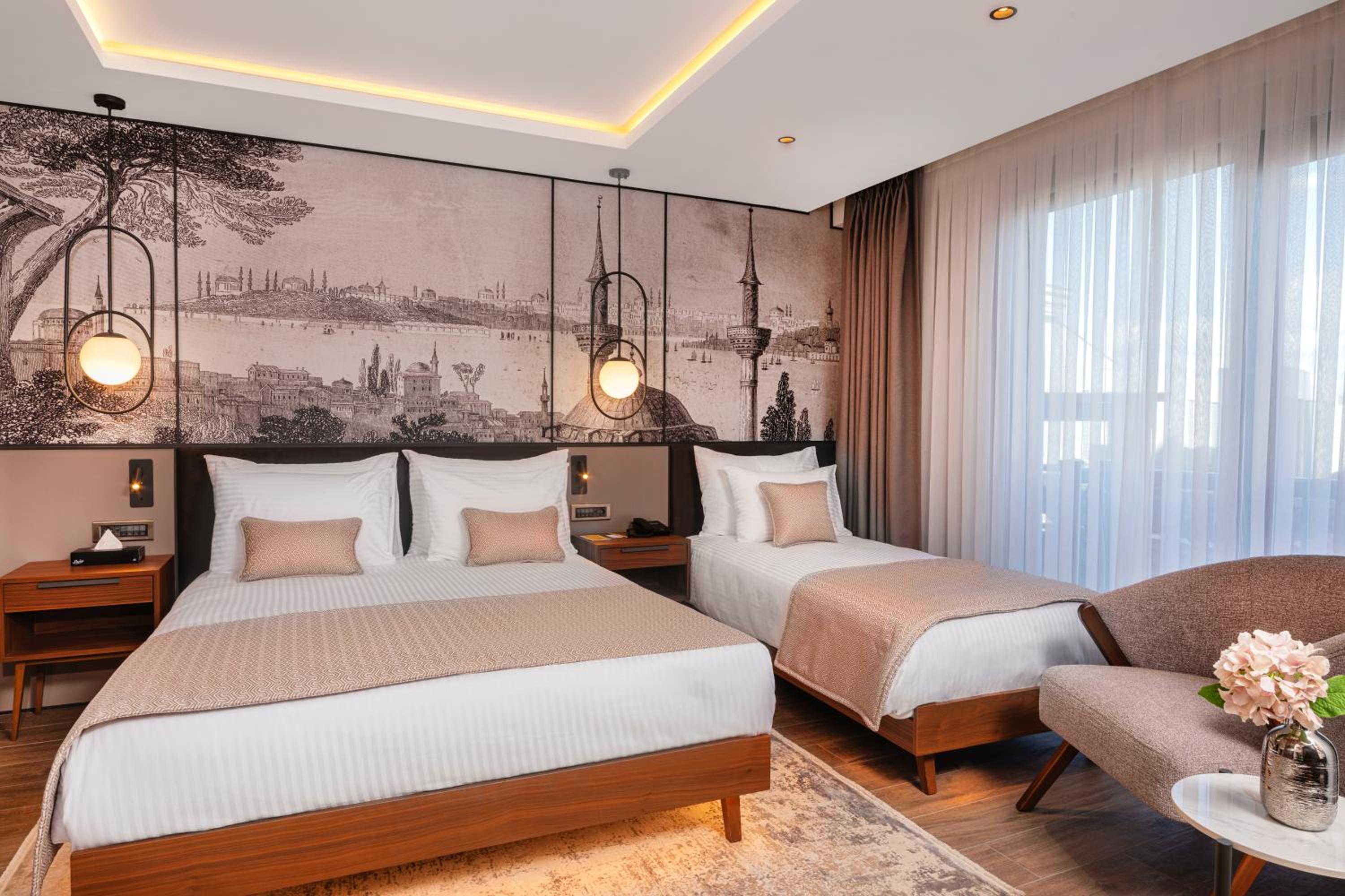 Superior Room with One Queen Bed and One Single Bed